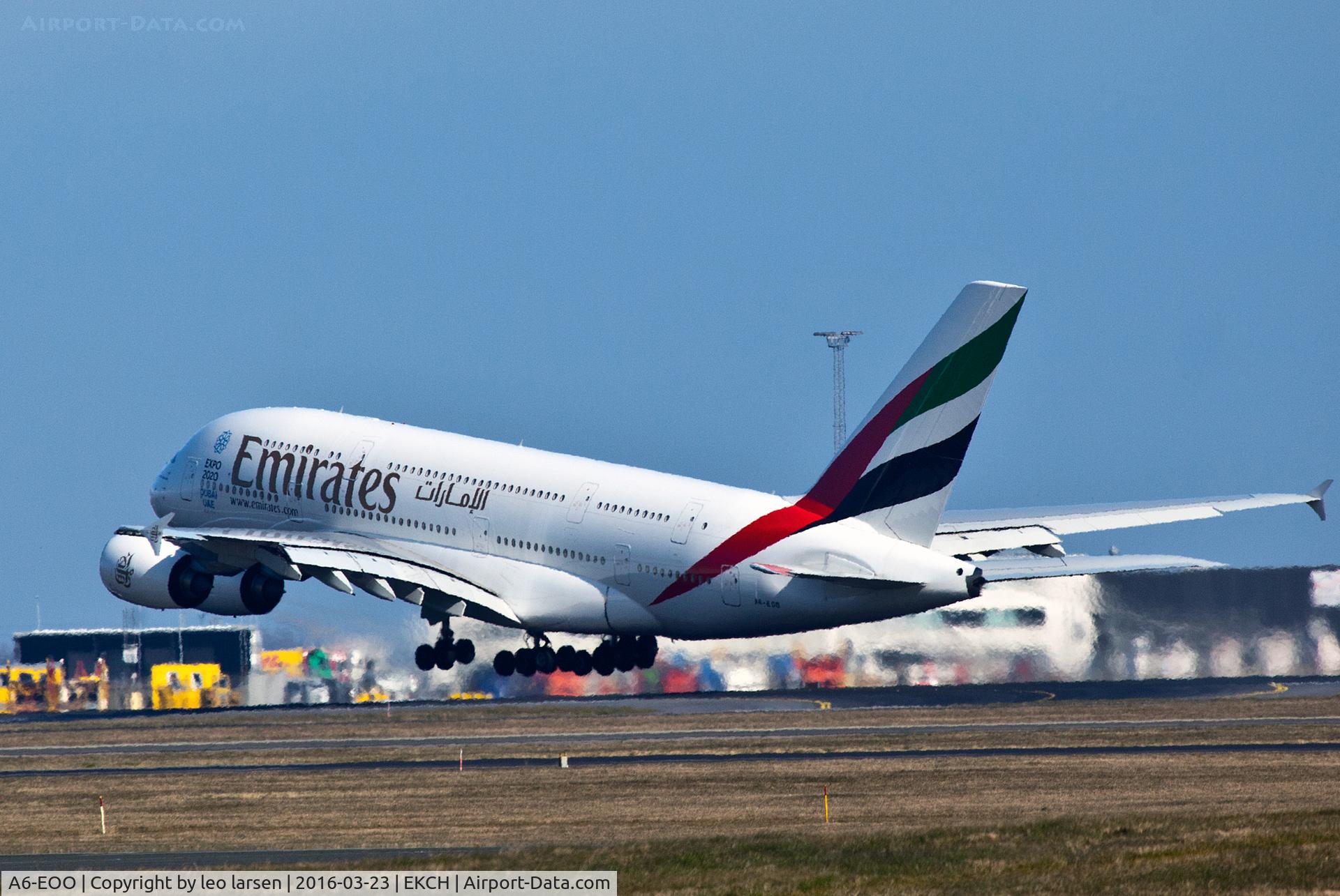 A6-EOO, 2015 Airbus A380-861 C/N 0190, Copenhagen 23.3.16