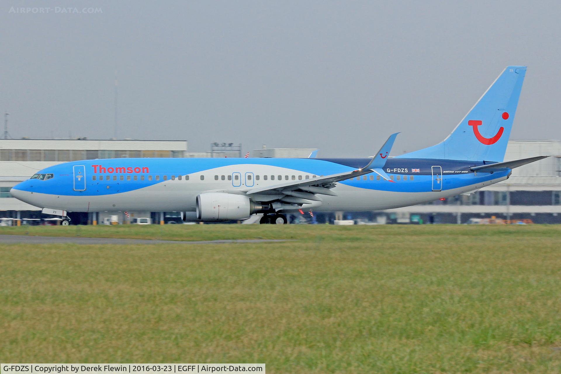 G-FDZS, 2009 Boeing 737-8K5 C/N 35147, 737-8K5, Thomson Airways, callsign Thomson 9XJ, previously N1786B, seen departing runway 30 en-route to Pathos.