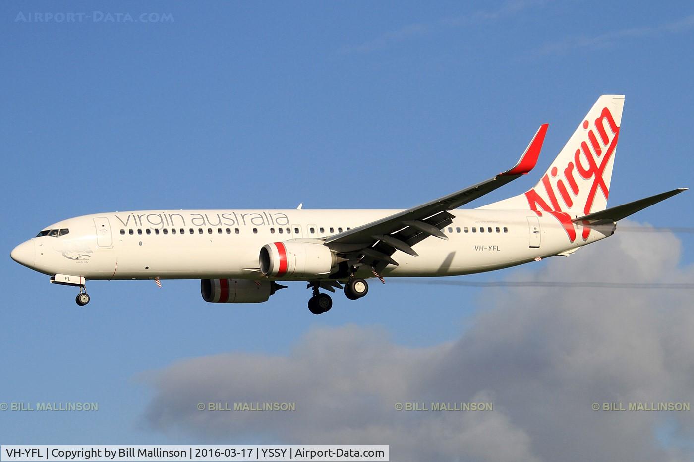 VH-YFL, 2012 Boeing 737-8FE C/N 41002, finals to 16R