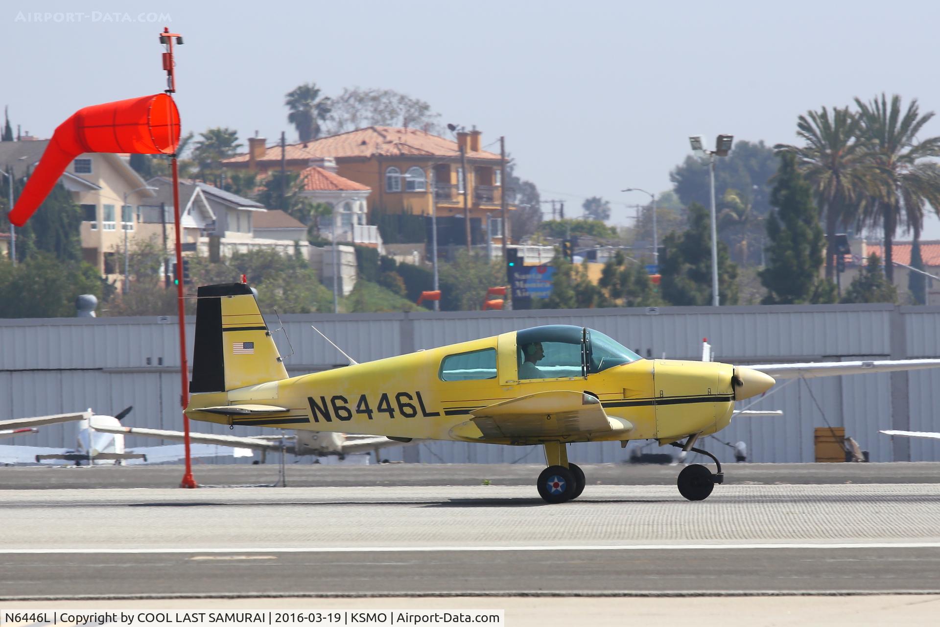 N6446L, 1972 American Aviation AA-1A Trainer C/N AA1A-0446, departing from KSMO Rwy21