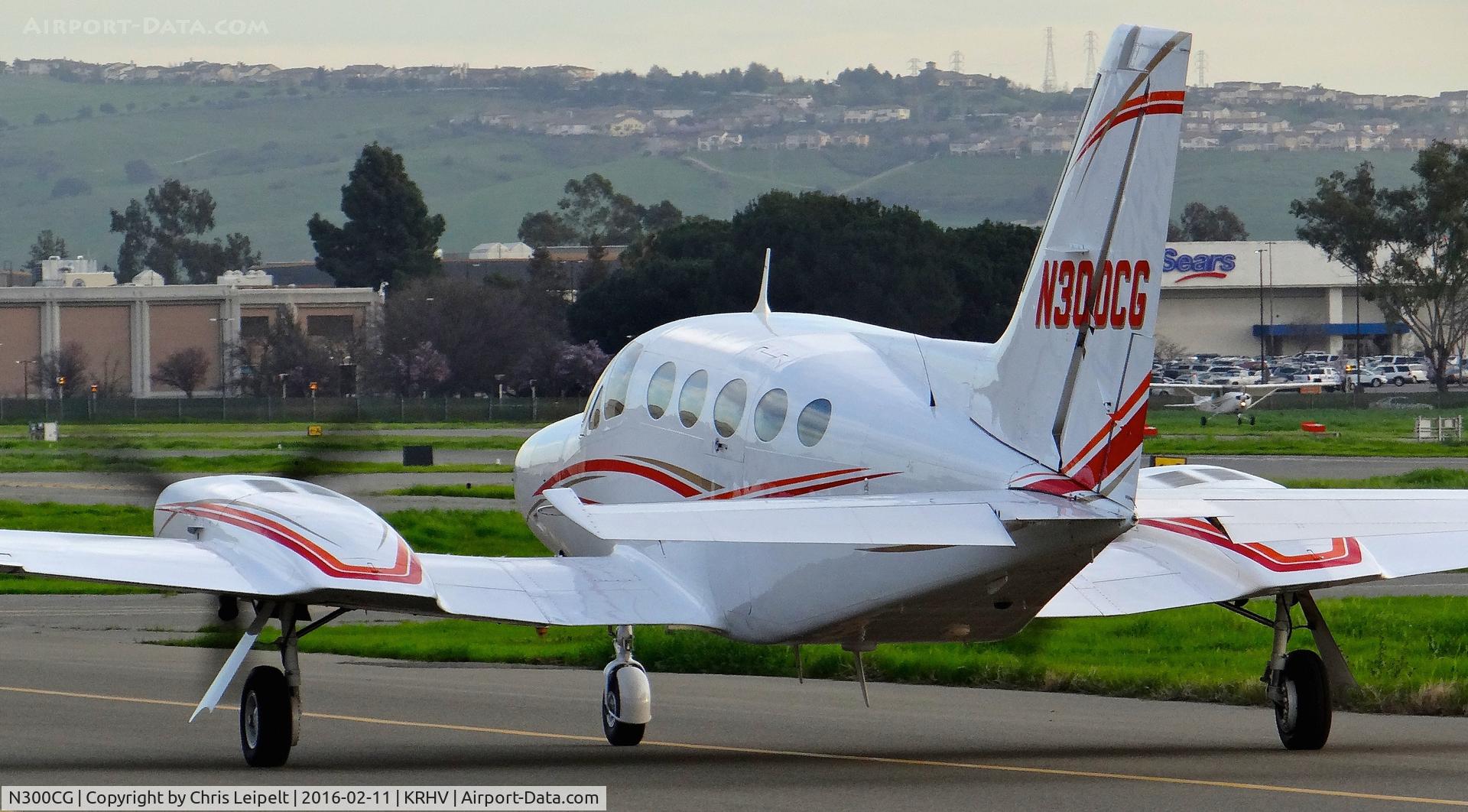 N300CG, 1978 Cessna 414A Chancellor C/N 414A0121, Locally-based 1978 Cessna 414A taxing out for the final time at Reid Hillview Airport, San Jose, CA. It was sold shortly before and this is the ferry flight where it will go to a new home in So-Cal.