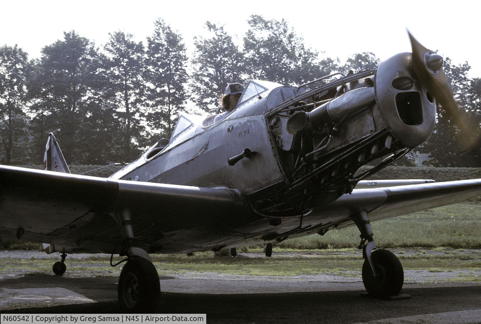 N60542, 1942 Fairchild M-62A C/N T42-3758, Jud Strunk's PT-19 being test run