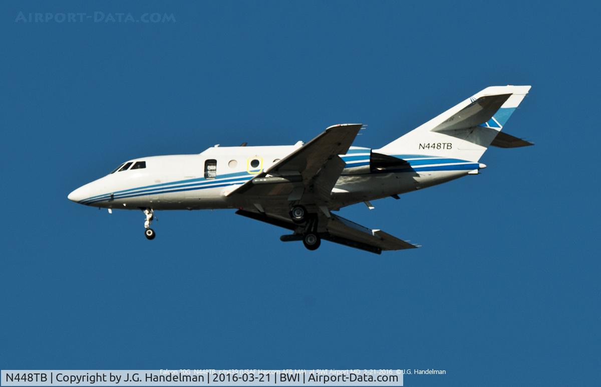 N448TB, Dassault HU-25A Guardian C/N 439, Ex-USCG HU-25B 2125  at BWI Airport 33R.