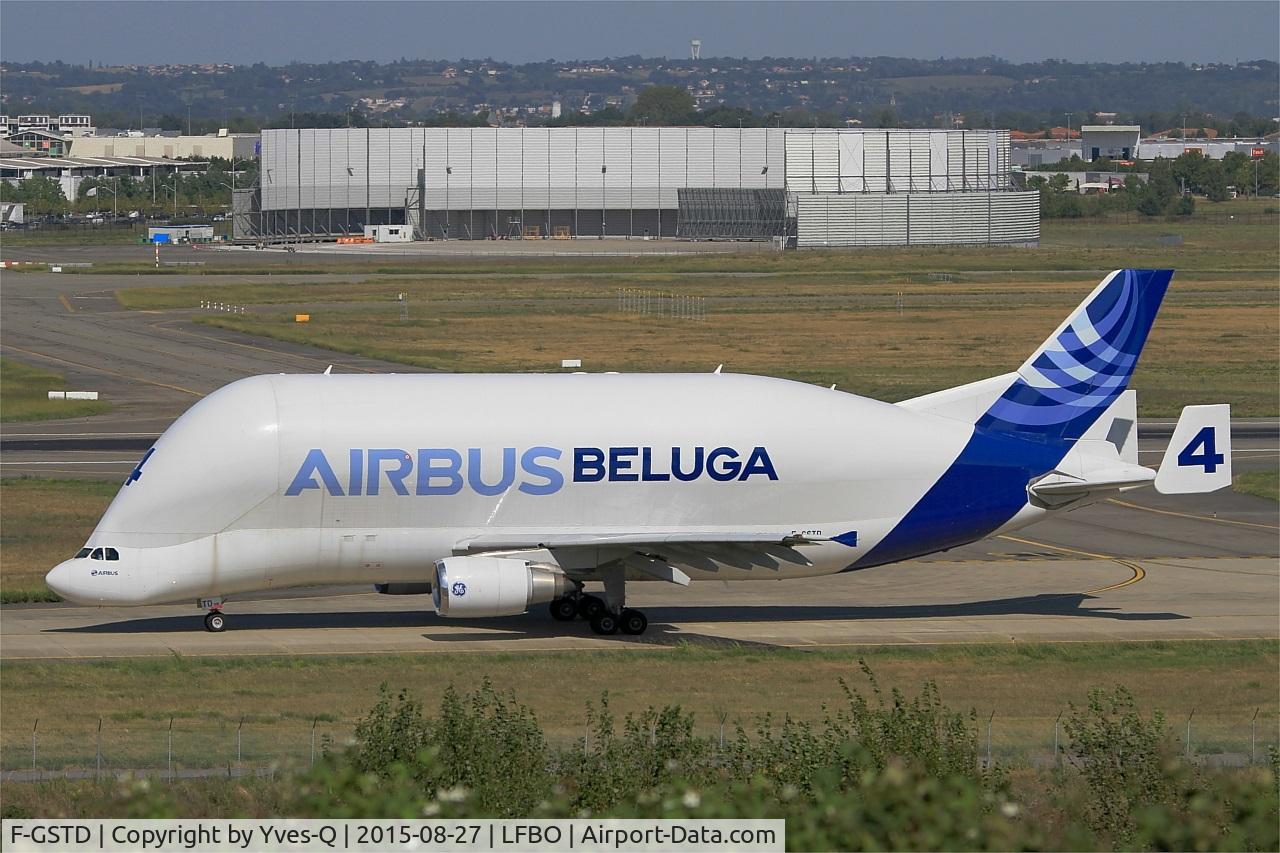 F-GSTD, 1998 Airbus A300B4-608ST Beluga C/N 776, Airbus A300B4-608ST Beluga, Taxiing to holding point rwy 14R, Toulouse-Blagnac Airport (LFBO-TLS)
