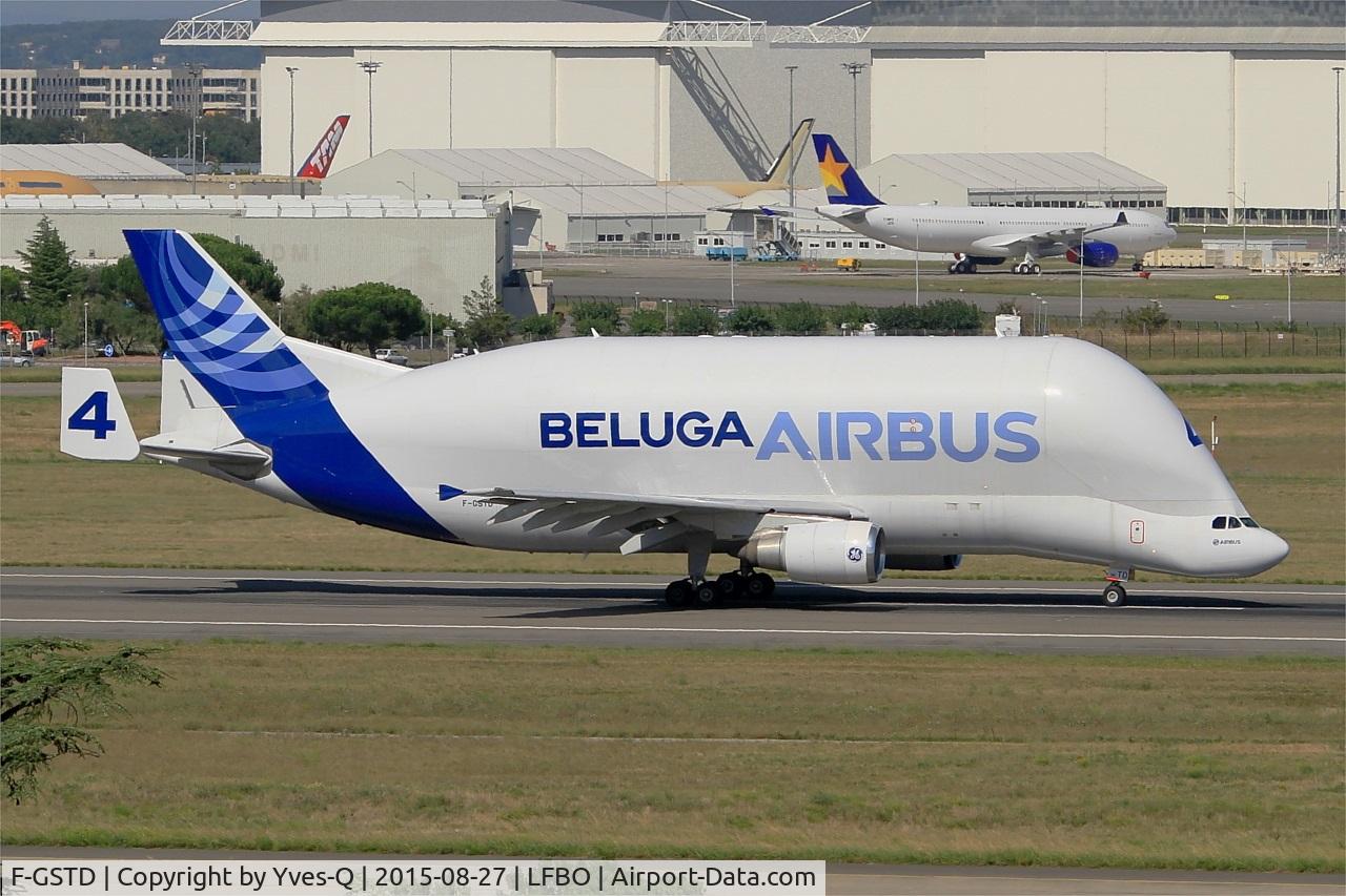 F-GSTD, 1998 Airbus A300B4-608ST Beluga C/N 776, Airbus A300B4-608ST Beluga, Take off run rwy 14R, Toulouse-Blagnac Airport (LFBO-TLS)