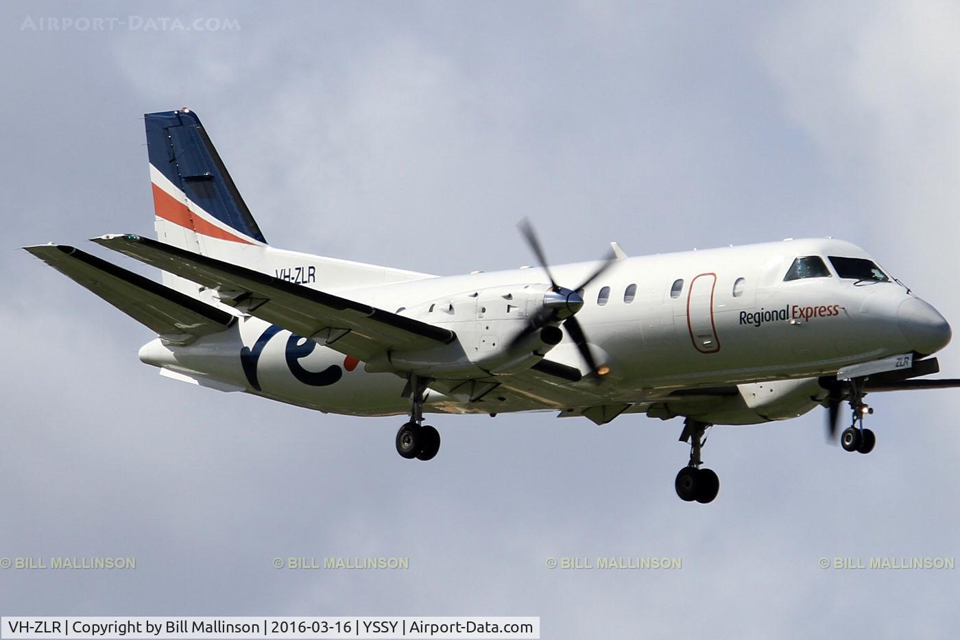 VH-ZLR, 1991 Saab 340B C/N 340B-229, finals to 16R