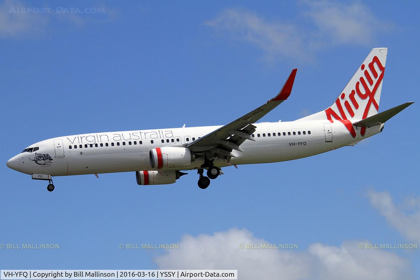 VH-YFQ, 2013 Boeing 737-8FE C/N 41010, finals to 16R