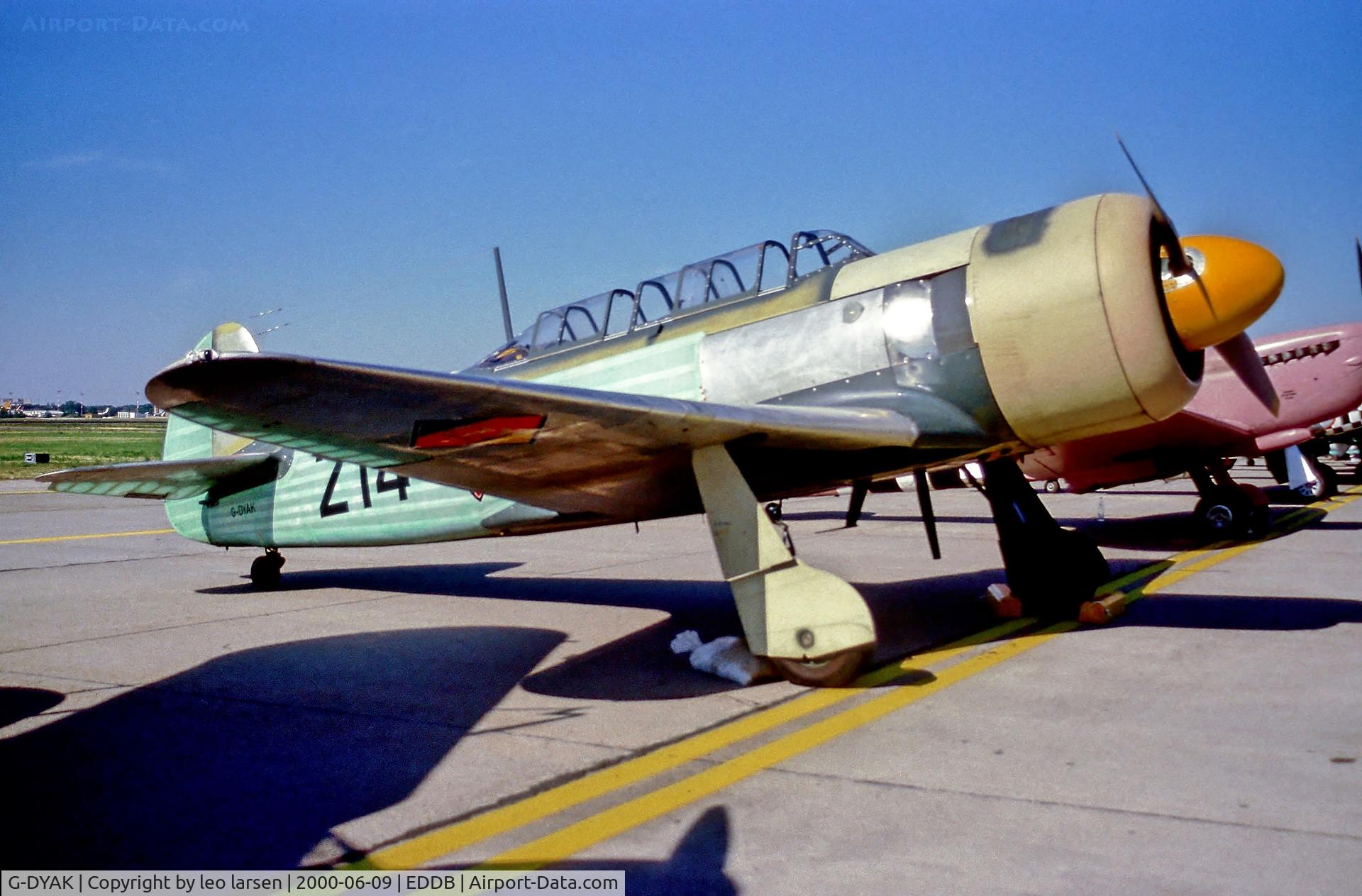 G-DYAK, 1956 Let C-11 (Yak-11) C/N 170103, Berlin Air Show 9.6.00