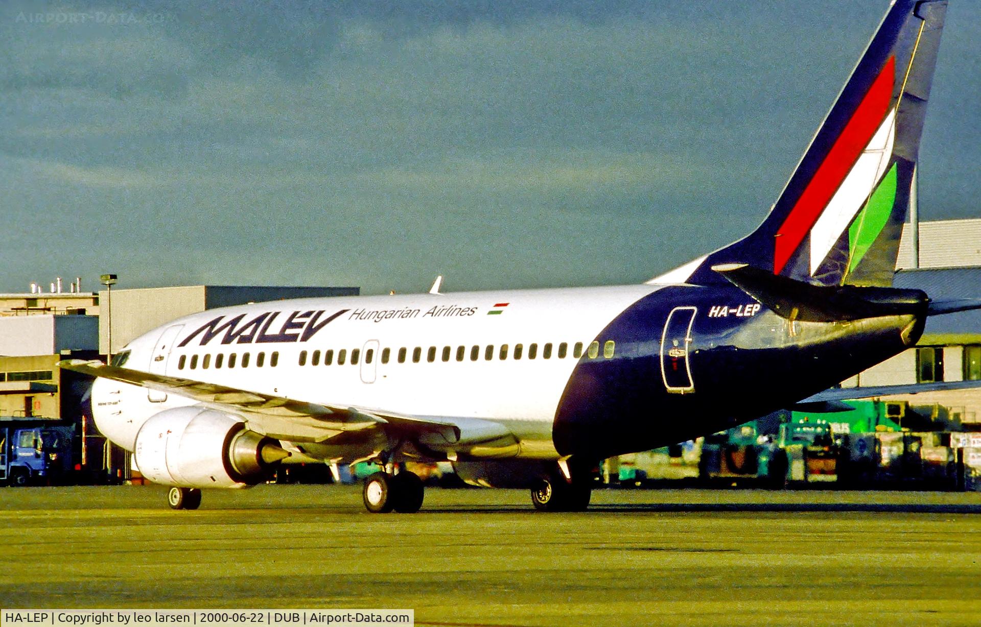 HA-LEP, 1990 Boeing 737-5K5 C/N 24776, Dublin 22.6.00