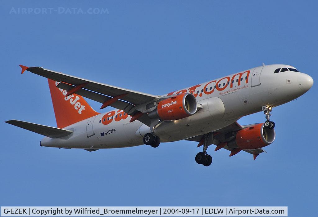 G-EZEK, 2004 Airbus A319-111 C/N 2224, easyJet