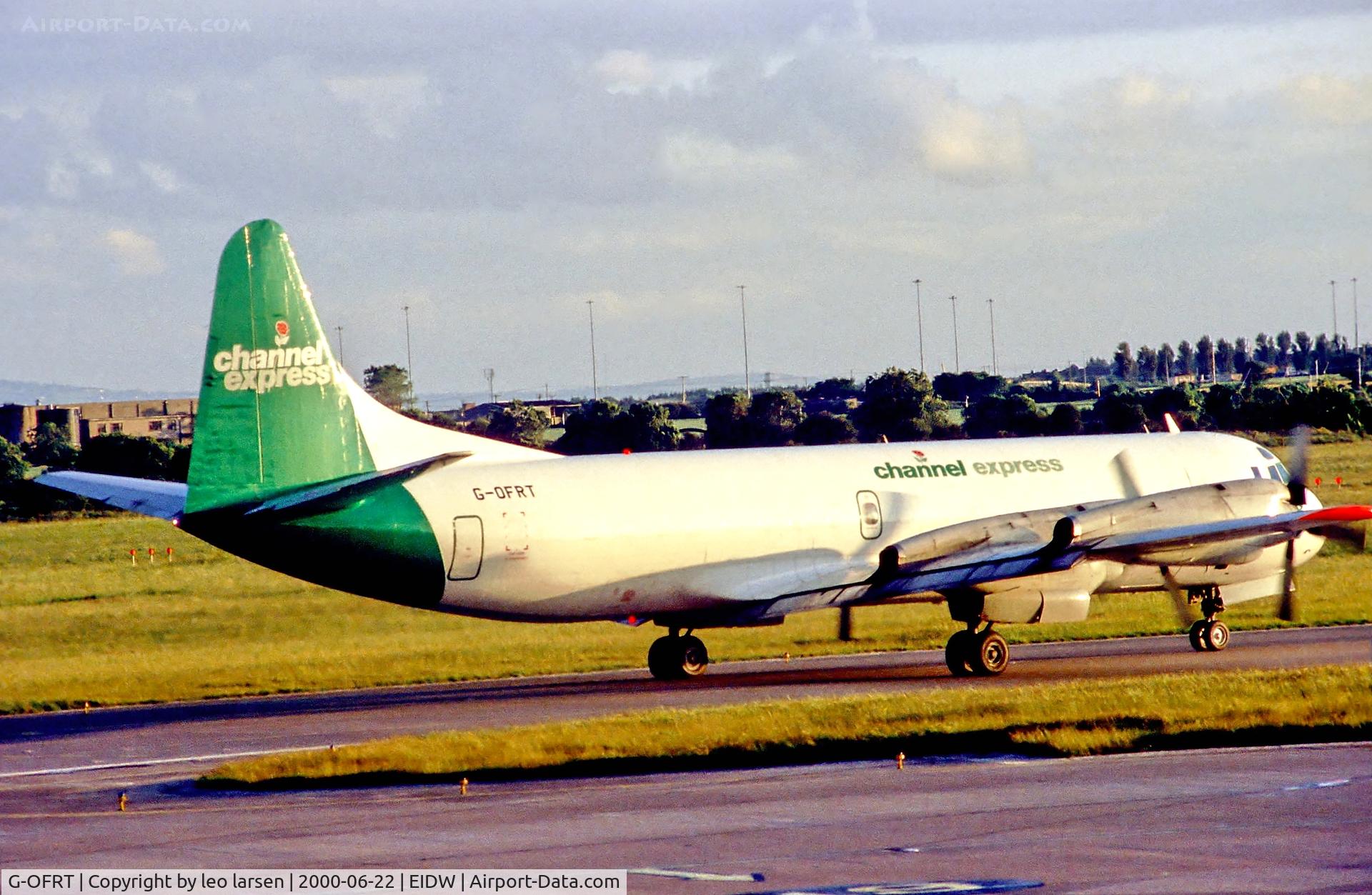 G-OFRT, 1959 Lockheed L-188C(F) Electra C/N 1075, Dublin 22.6.00