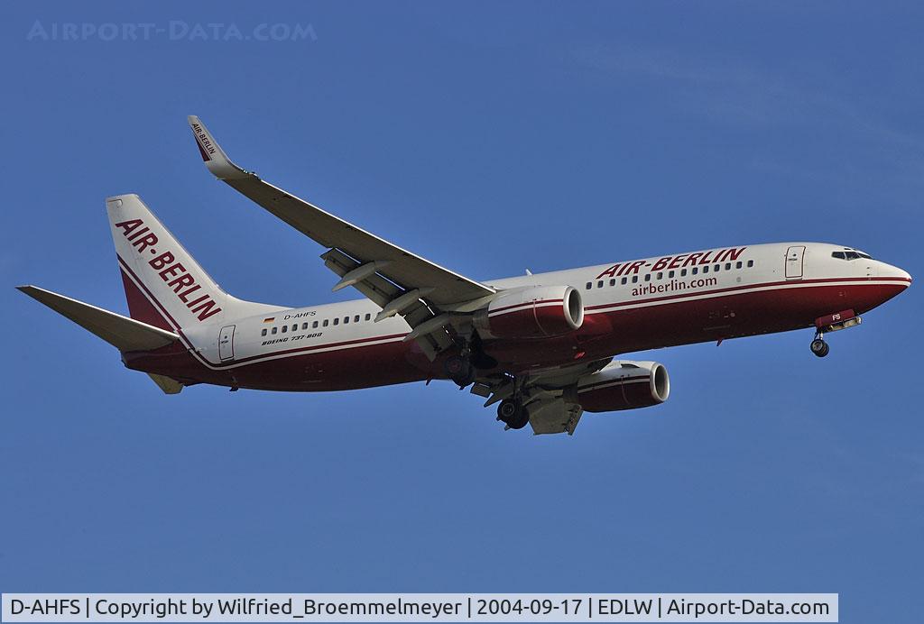 D-AHFS, 2000 Boeing 737-8K5 C/N 28623, Air Berlin