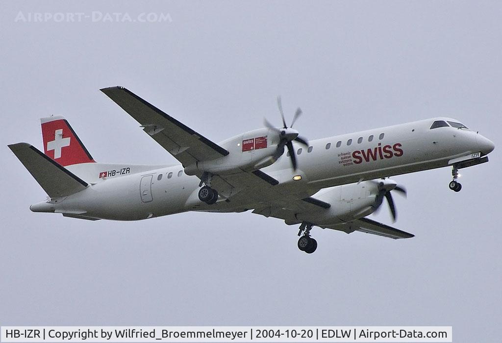 HB-IZR, 1996 Saab 2000 C/N 2000-033, Swiss / ILS Approach to Runway 24