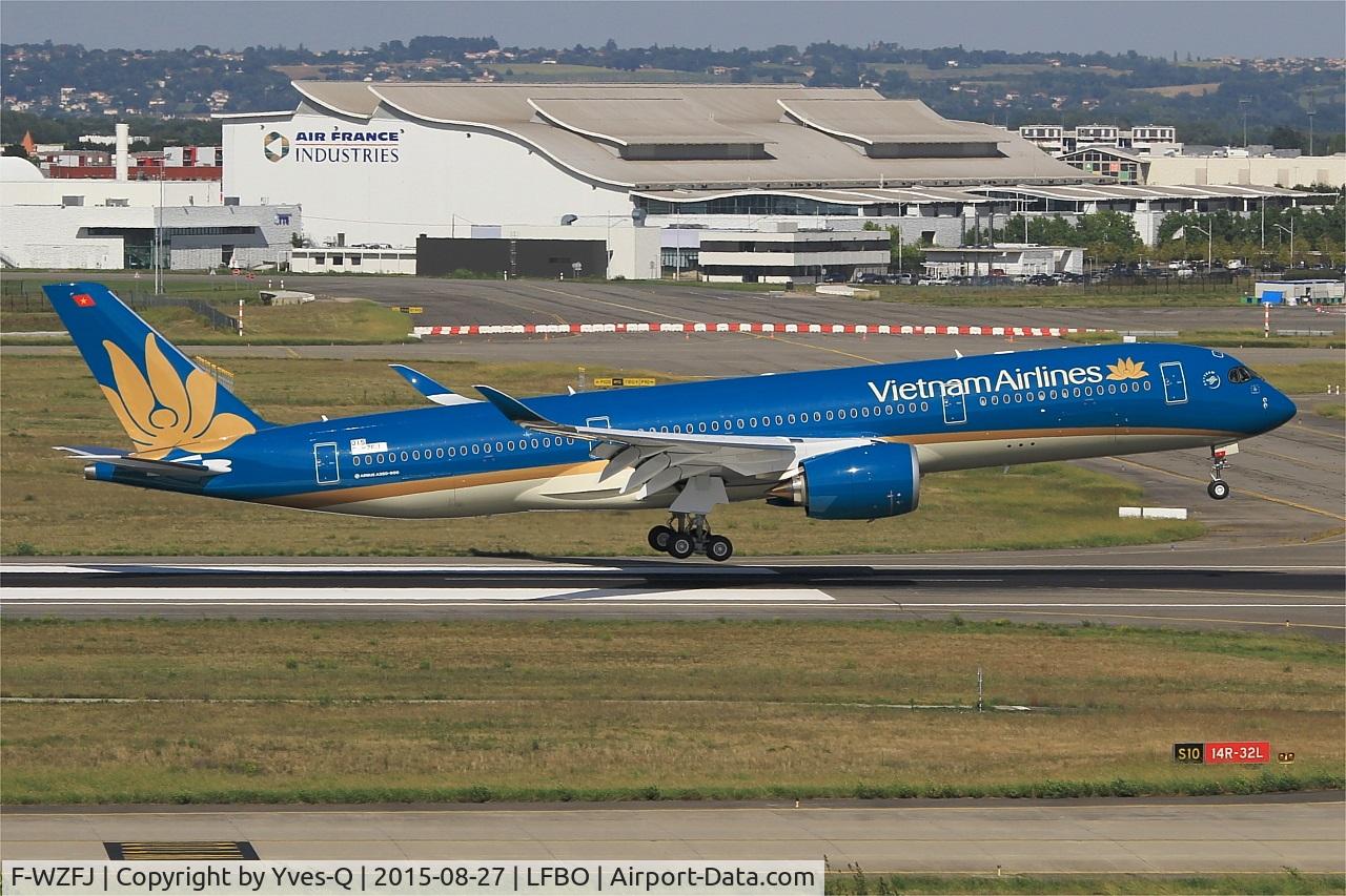F-WZFJ, 2015 Airbus A350-941 C/N 015, Airbus A350-941, Landing rwy 14R, Toulouse-Blagnac Airport (LFBO-TLS)