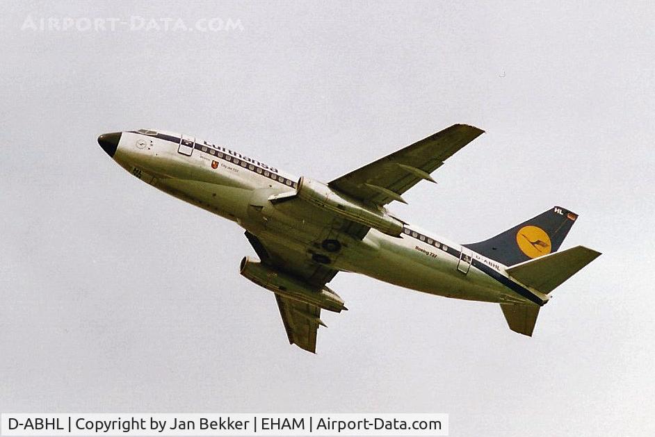D-ABHL, 1981 Boeing 737-230 C/N 22137, Schiphol august 1991