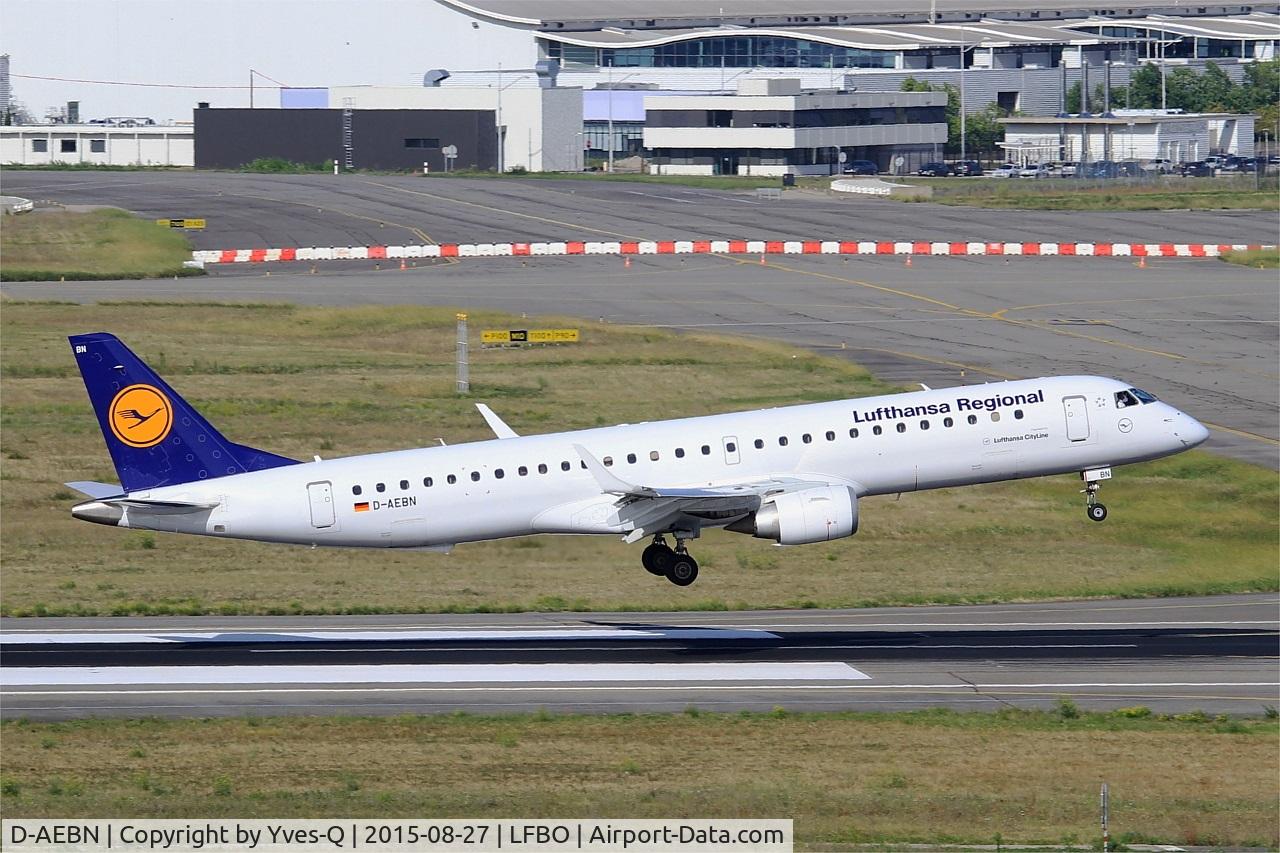 D-AEBN, 2012 Embraer 195LR (ERJ-190-200LR) C/N 19000532, Embraer 195LR, On final rwy 14R, Toulouse-Blagnac Airport (LFBO-TLS)