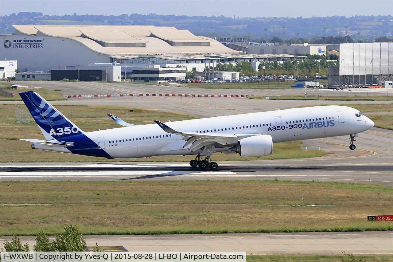 F-WXWB, 2013 Airbus A350-941 C/N 001, Airbus A350-941, Landing rwy 14R, Toulouse-Blagnac airport (LFBO-TLS)