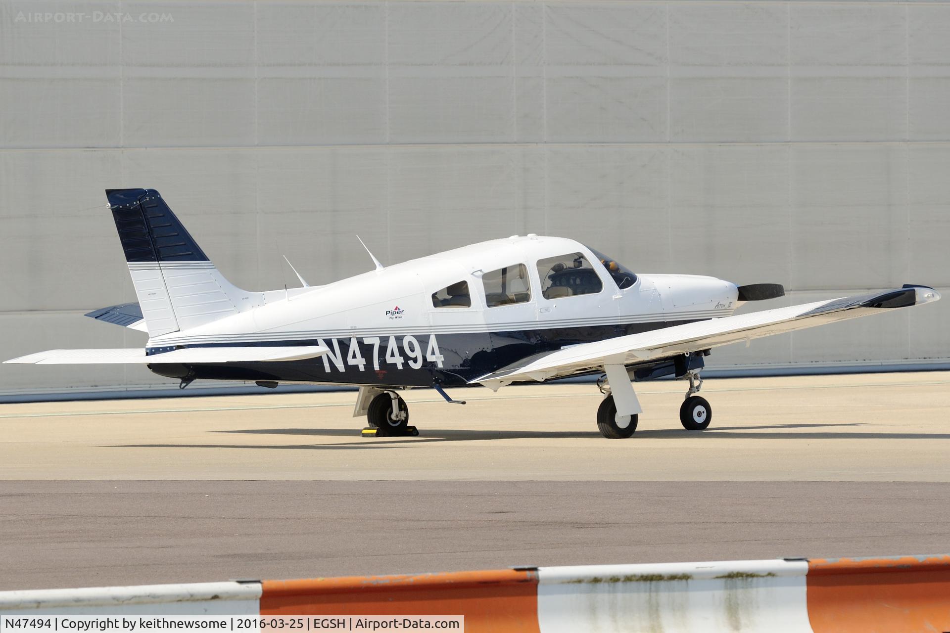 N47494, Piper PA-28R-201 Cherokee Arrow III C/N 28R-7737166, Nice Visitor.