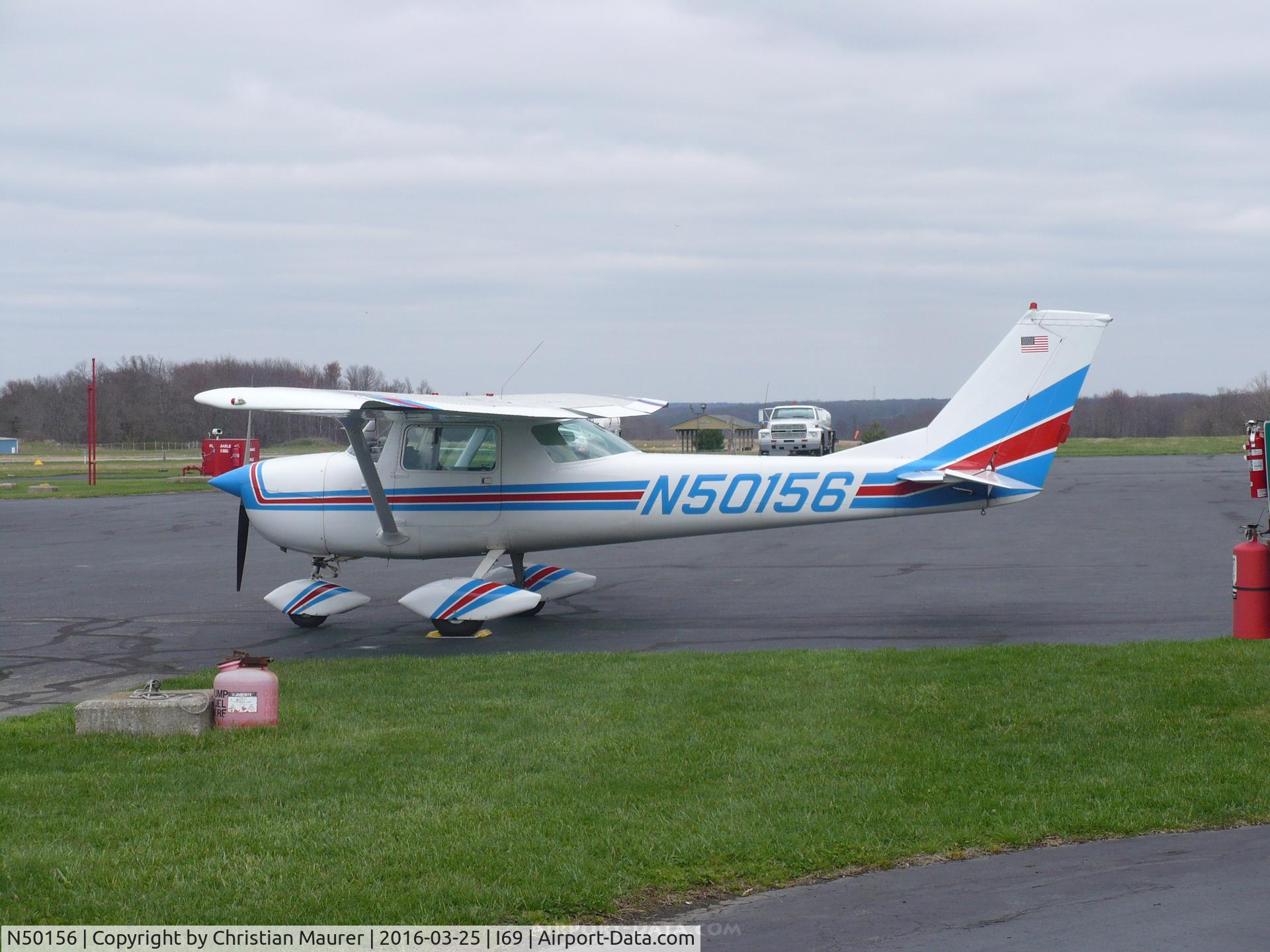 N50156, 1968 Cessna 150H C/N 15069098, Cessna 150H On Sporty's Pilot Shop Ramp