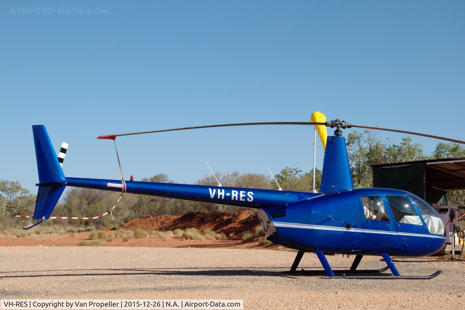 VH-RES, Robinson R44 Clipper C/N 1819, Robinson R44 Clipper standing available for sight-seeing flights from Kings Creek Station over Kings Canyon, Northern Territories, Australia