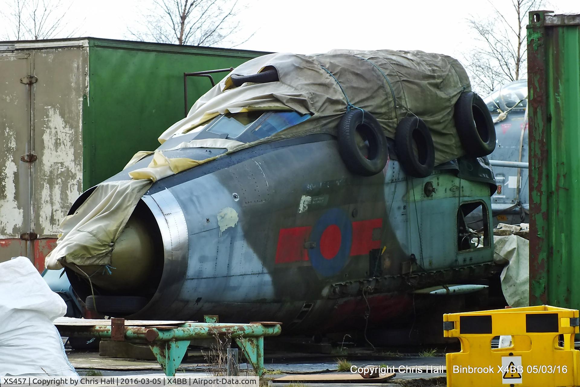 XS457, 1965 English Electric Lightning T5 C/N B1/95017, preserved at Binbrook