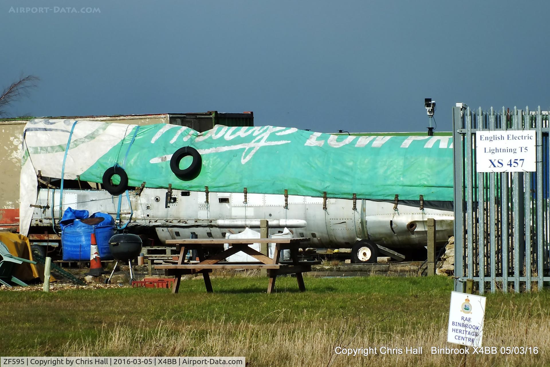ZF595, English Electric Lightning T.55 C/N 95027, preserved at Binbrook