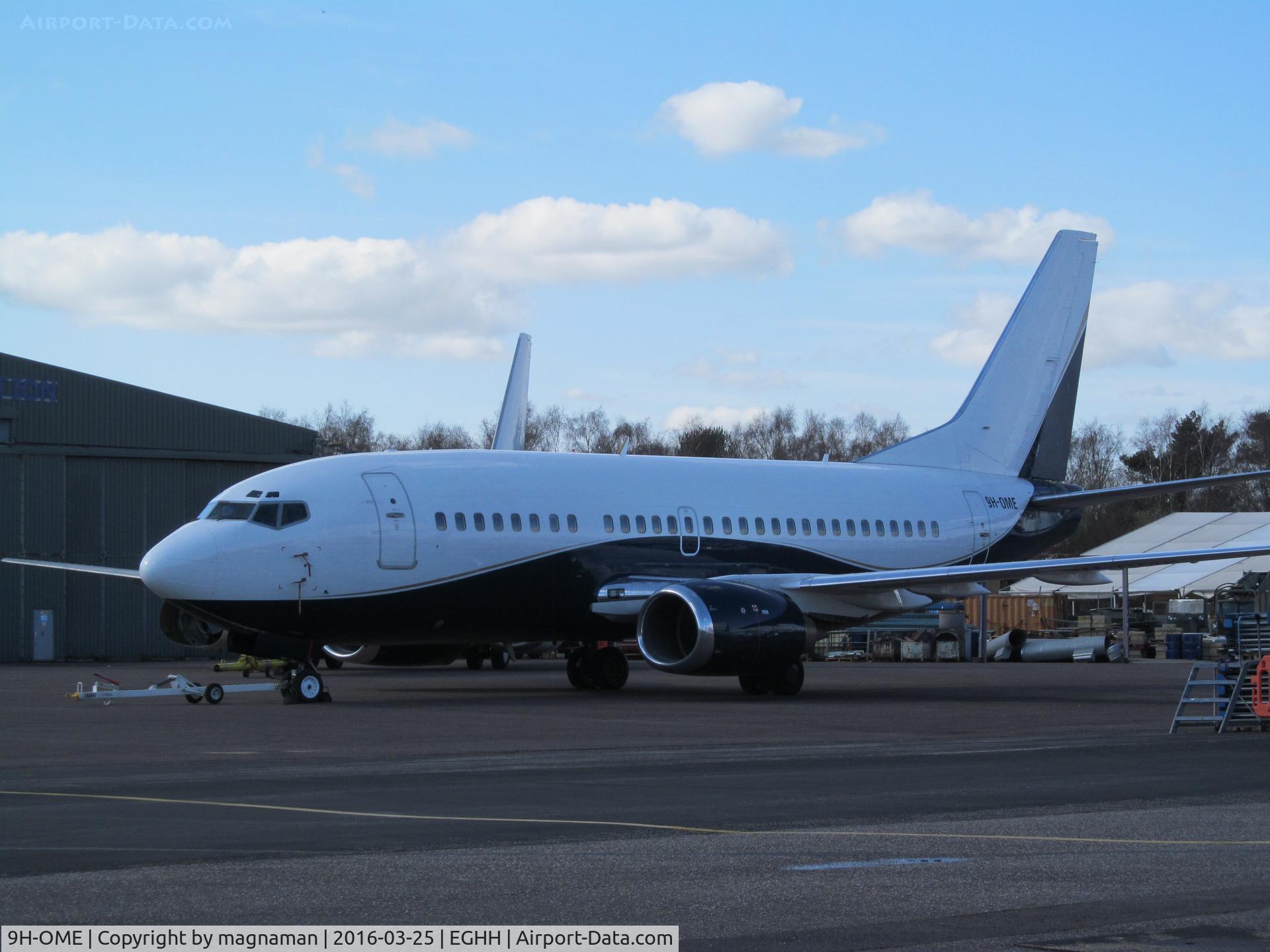 9H-OME, 1991 Boeing 737-505 C/N 24274, At hurn - for maintenance or scrapping - not sure which.