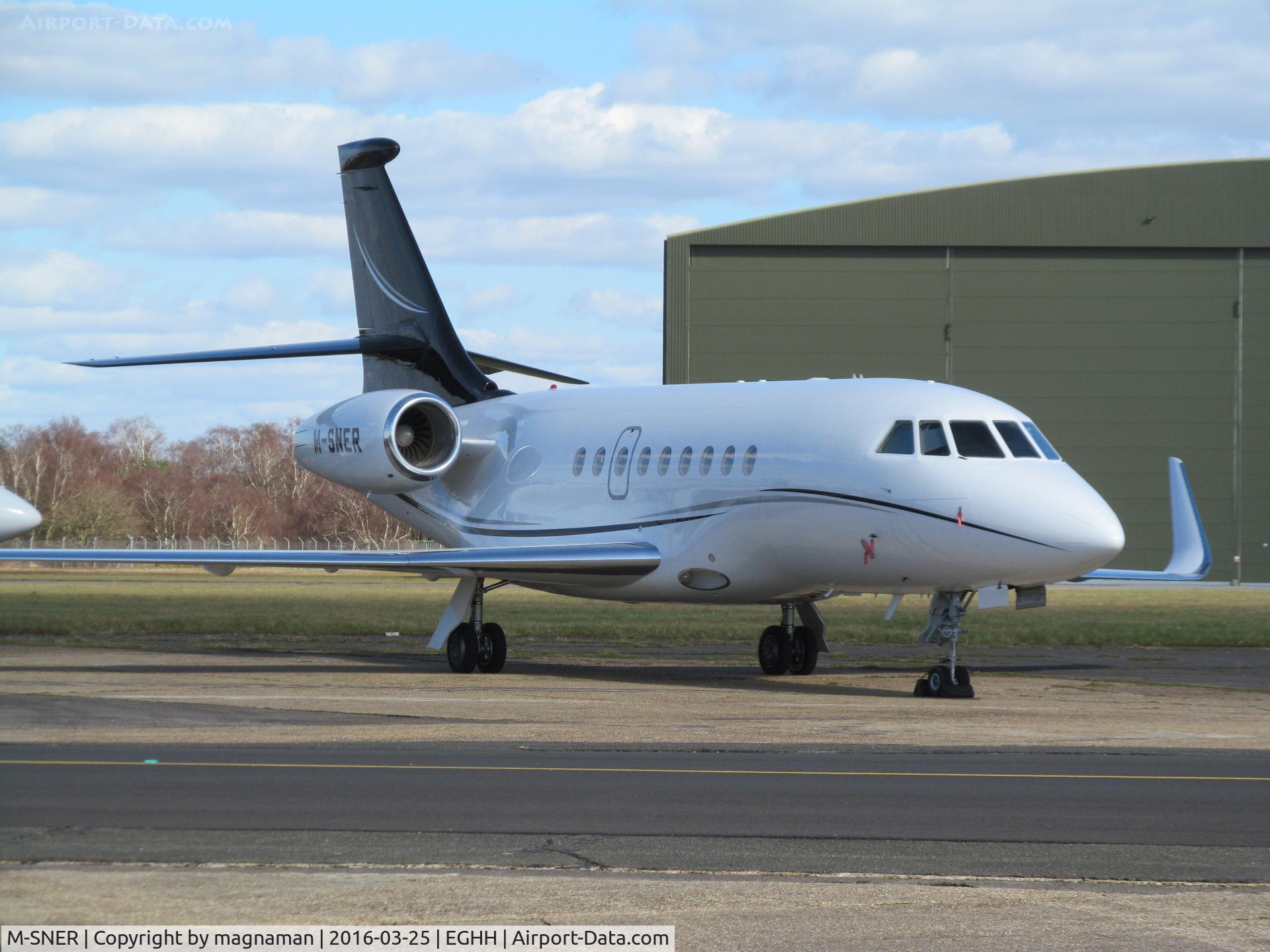 M-SNER, 2006 Dassault Falcon 2000EX C/N 95, Outside AIM hangar at hurn