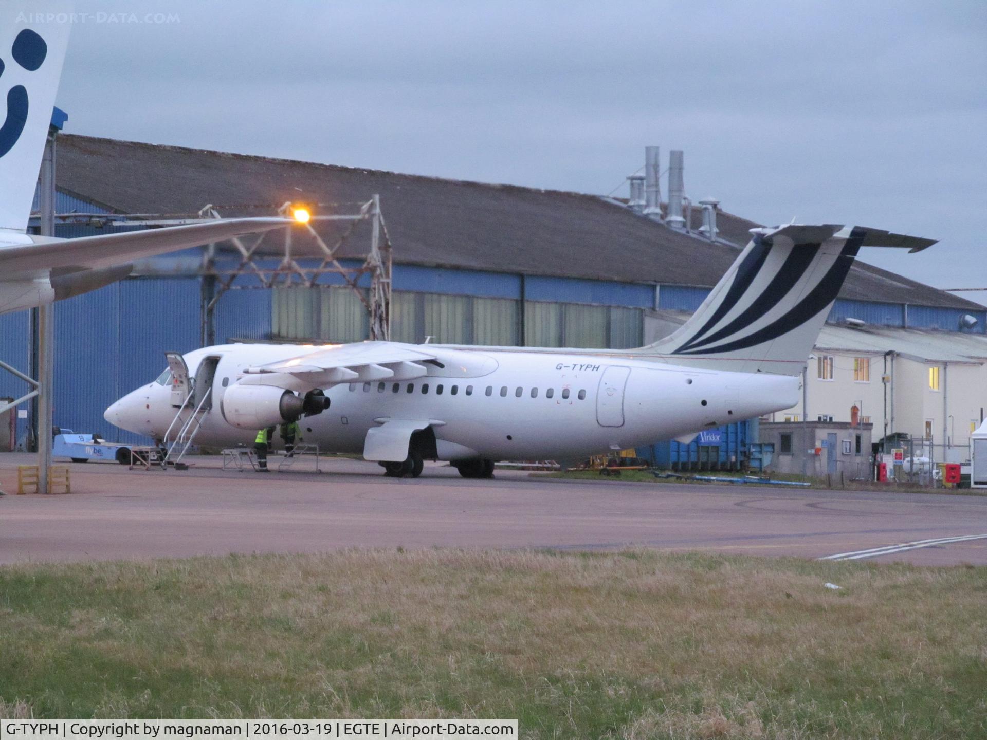 G-TYPH, 1991 British Aerospace BAe.146-200 C/N E2200, at exeter