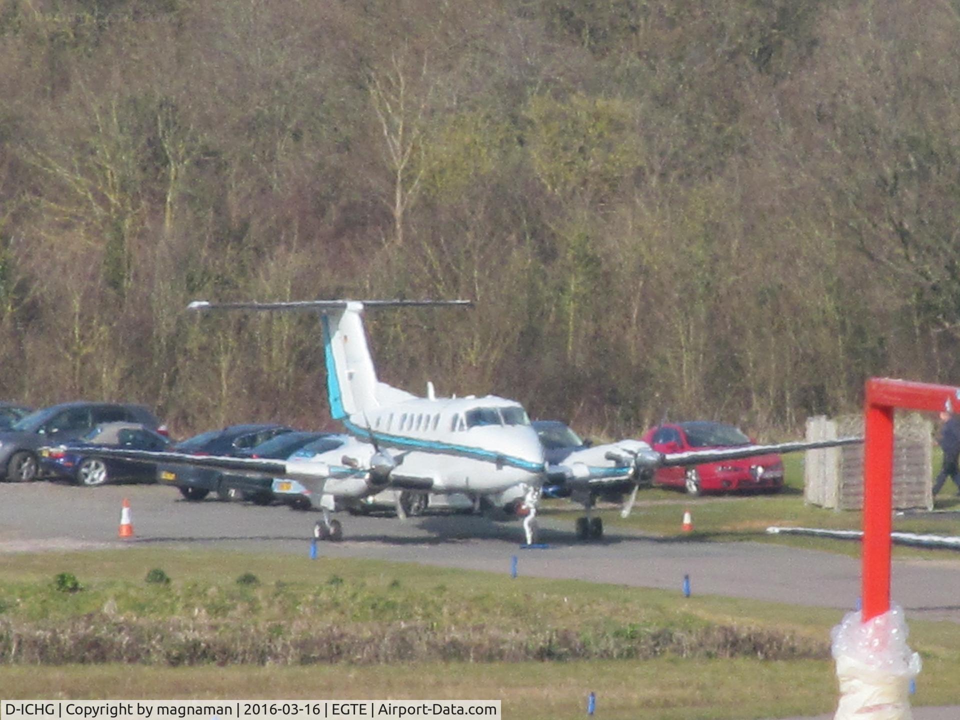D-ICHG, 1991 Beech B200 King Air C/N BB-1400, Long shot on warm early spring day at Exeter