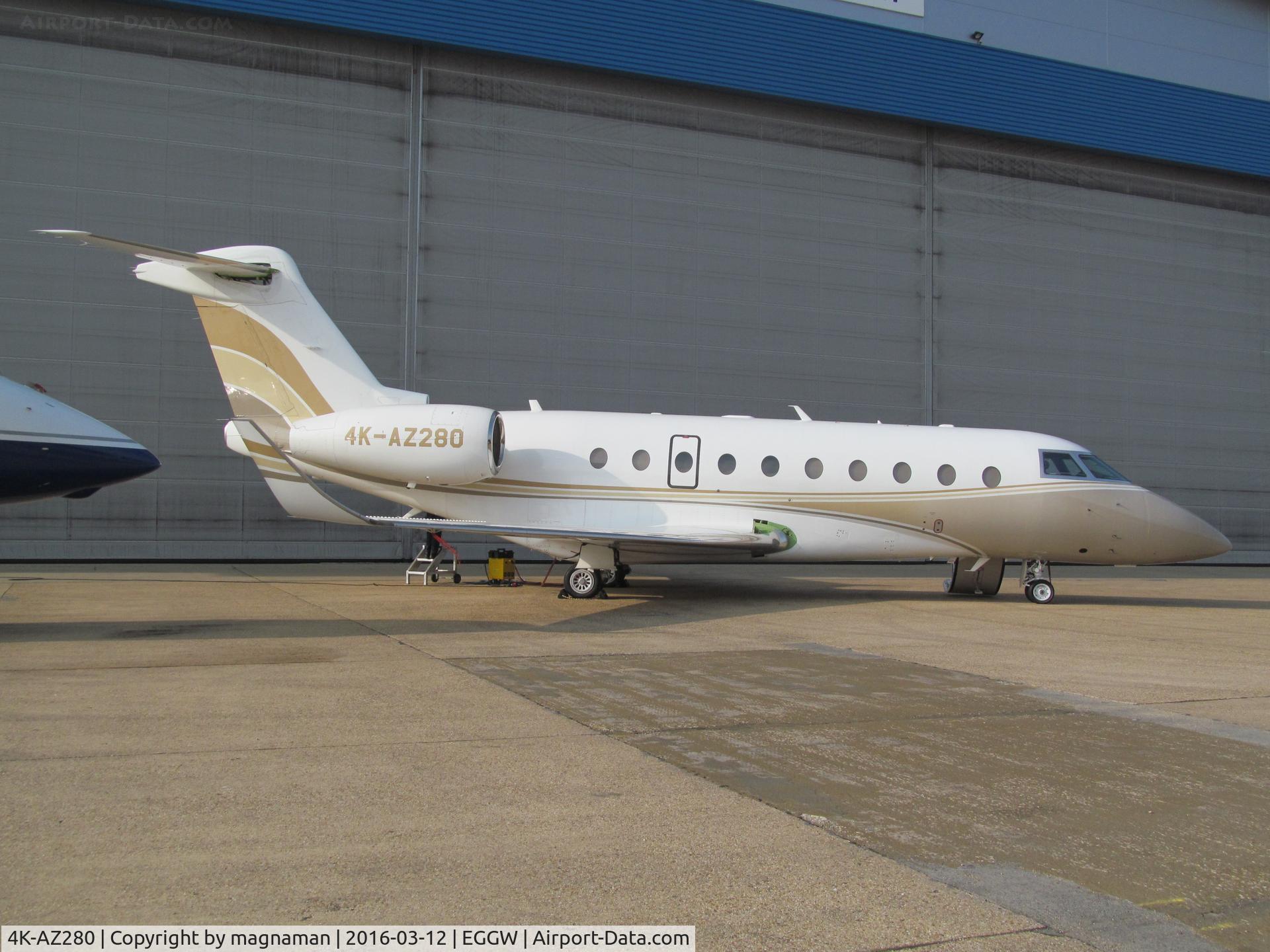 4K-AZ280, 2012 Israel Aircraft Industries Gulfstream G280 C/N 2008, at luton