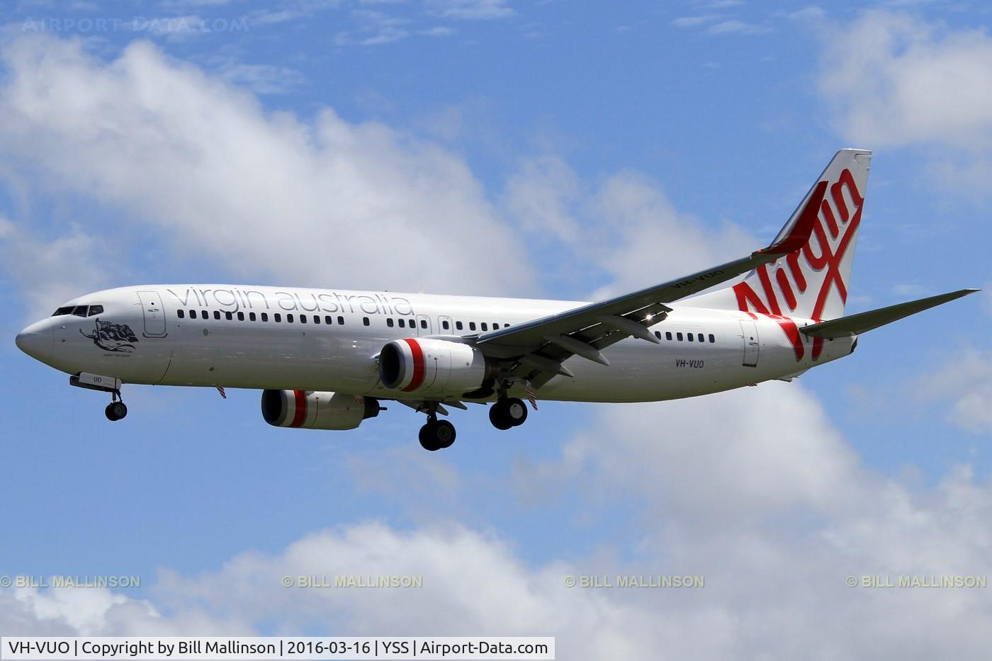 VH-VUO, 2008 Boeing 737-8FE C/N 36601, finals to 16R