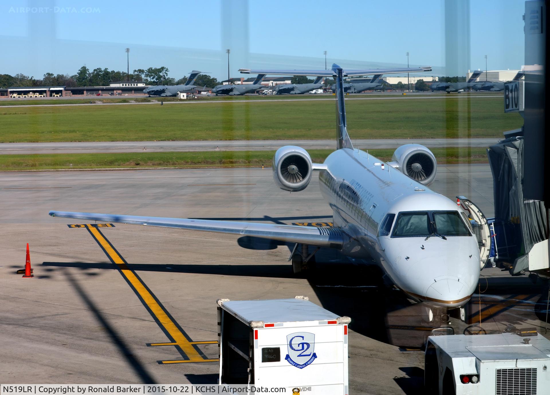 N519LR, 2006 Bombardier CRJ-700 (CL-600-2C10) Regional Jet C/N 10260, Gate B10 Charleston