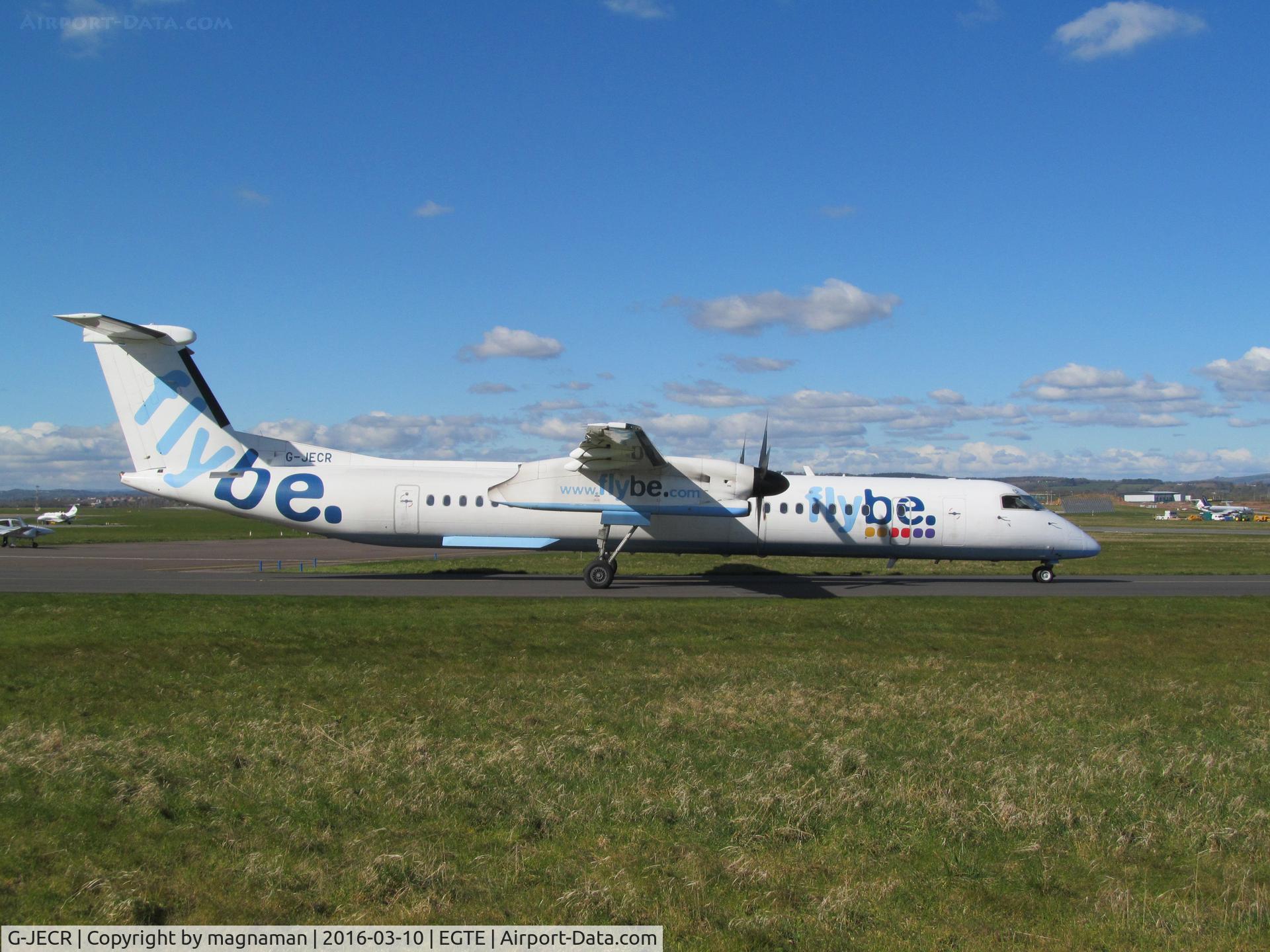 G-JECR, 2006 De Havilland Canada DHC-8-402Q Dash 8 C/N 4139, taxying out to leave