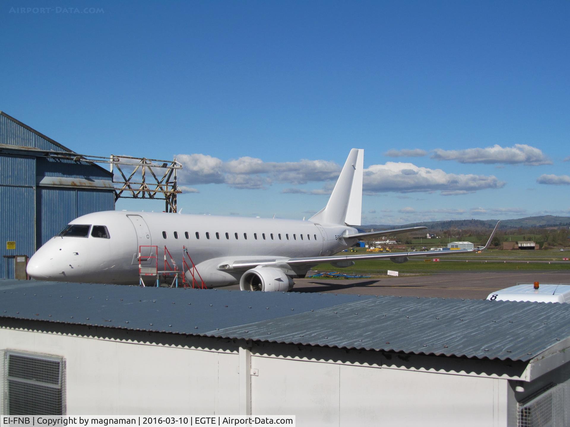 EI-FNB, 2005 Embraer 170LR (ERJ-170-100LR) C/N 17000093, at Exeter for fit out /maintenance check
