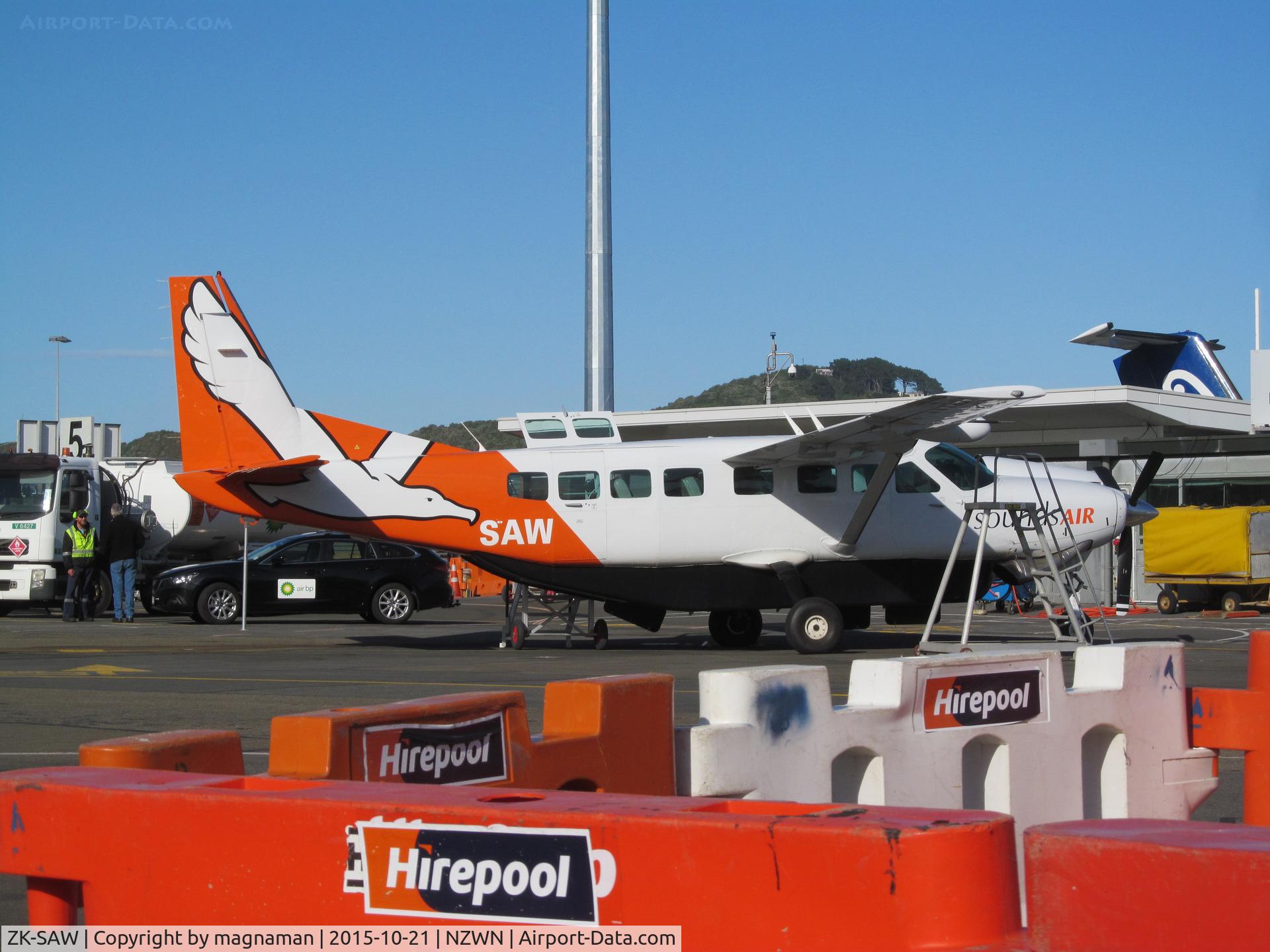 ZK-SAW, 2009 Cessna 208B Grand Caravan C/N 208B2087, on apron