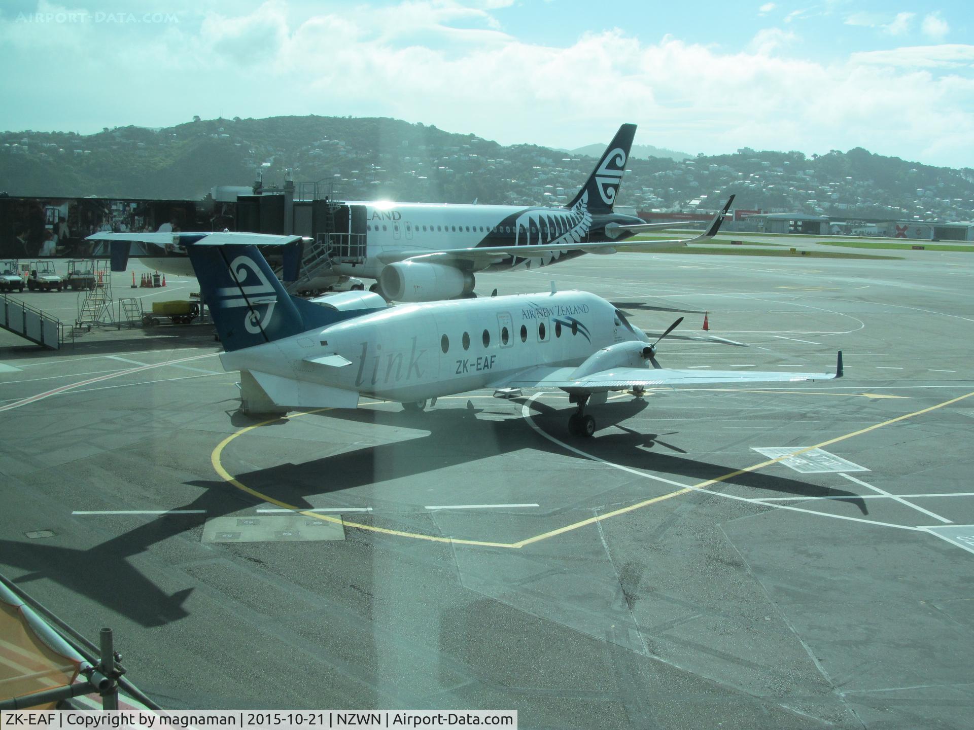 ZK-EAF, 2001 Raytheon 1900D C/N UE-429, through terminal window