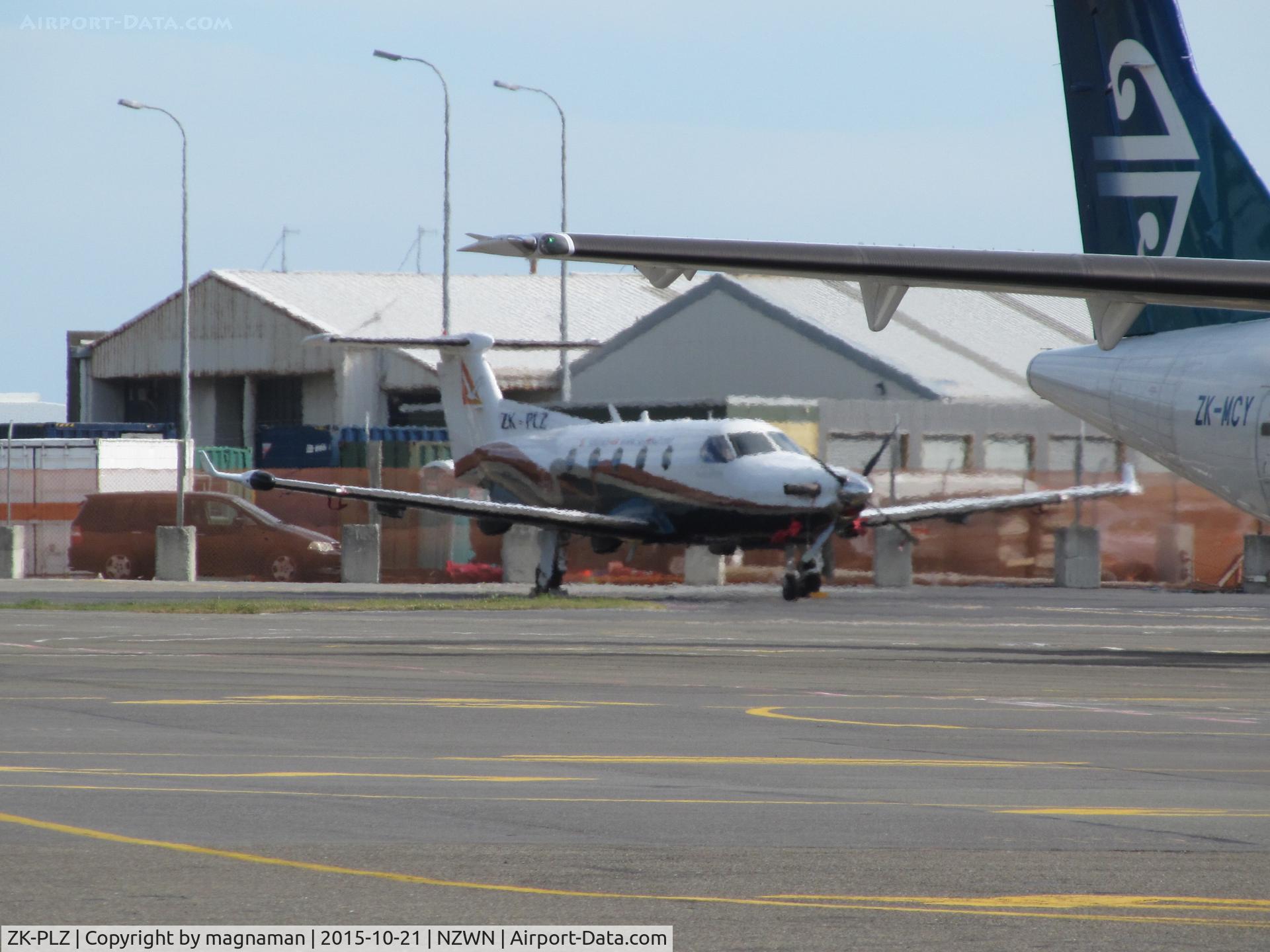 ZK-PLZ, 2004 Pilatus PC-12/45 C/N 445, long shot on apron