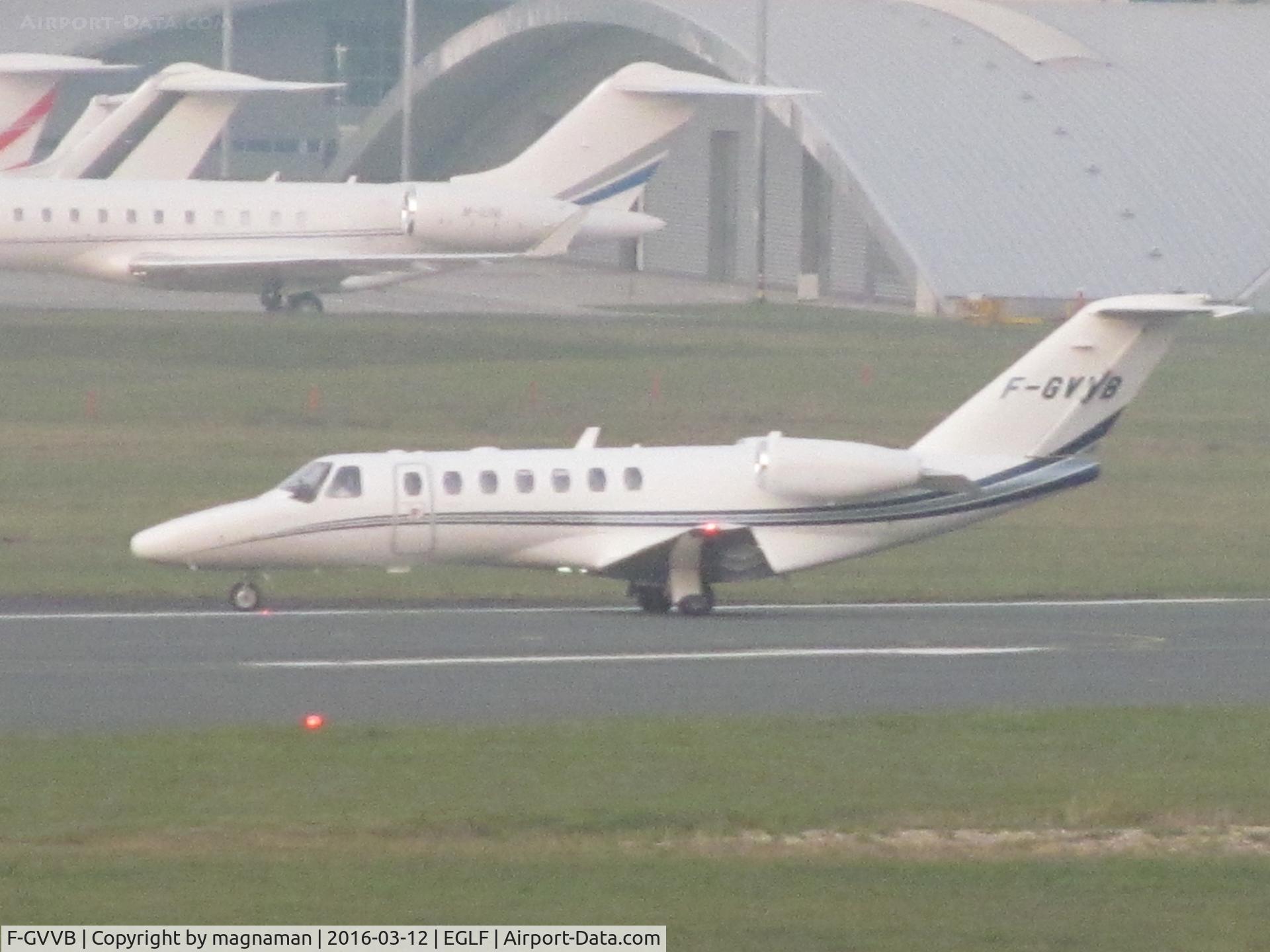F-GVVB, 2008 Cessna 525B CitationJet CJ3 C/N 525B-0300, landed at Farnborough - busiest biz field in UK