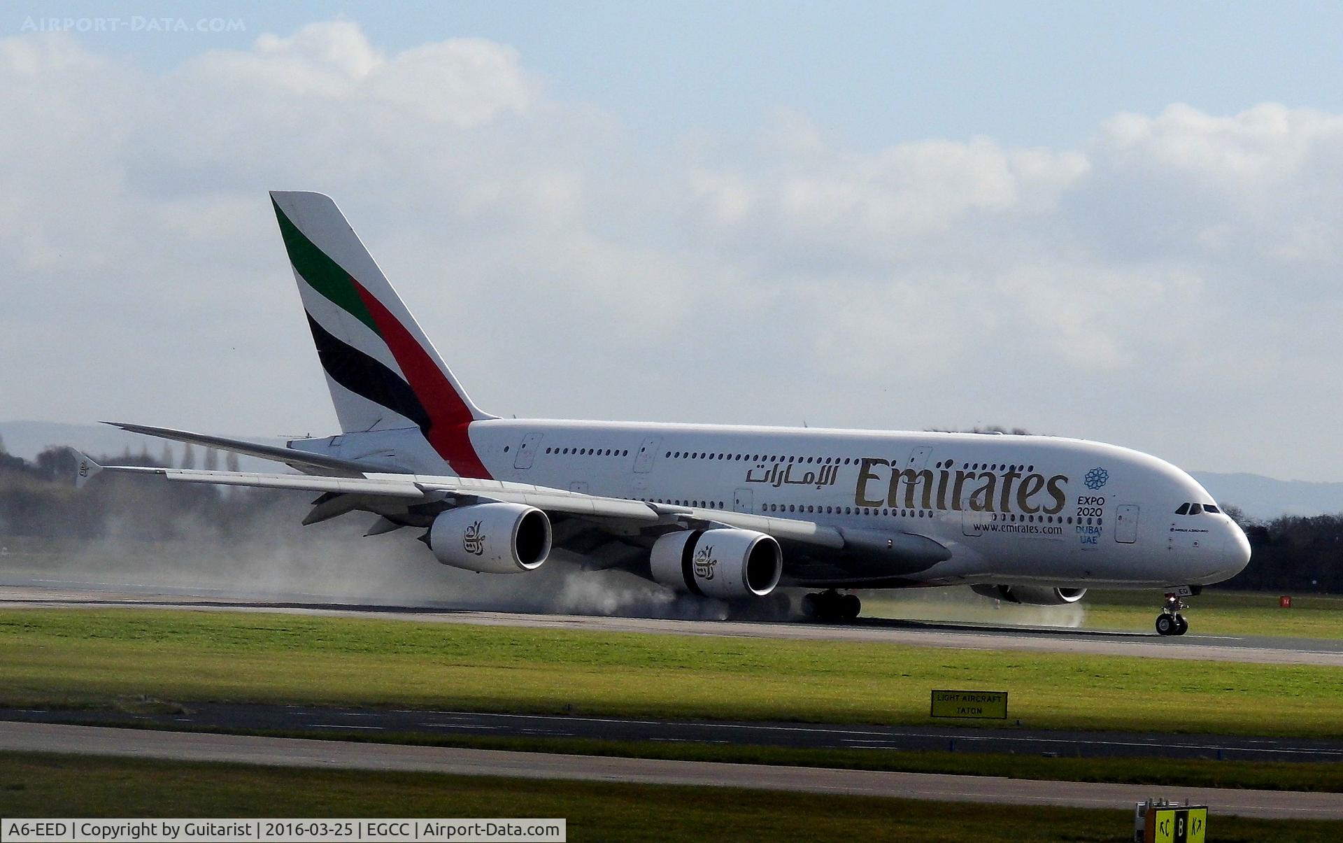 A6-EED, 2012 Airbus A380-861 C/N 111, At Manchester