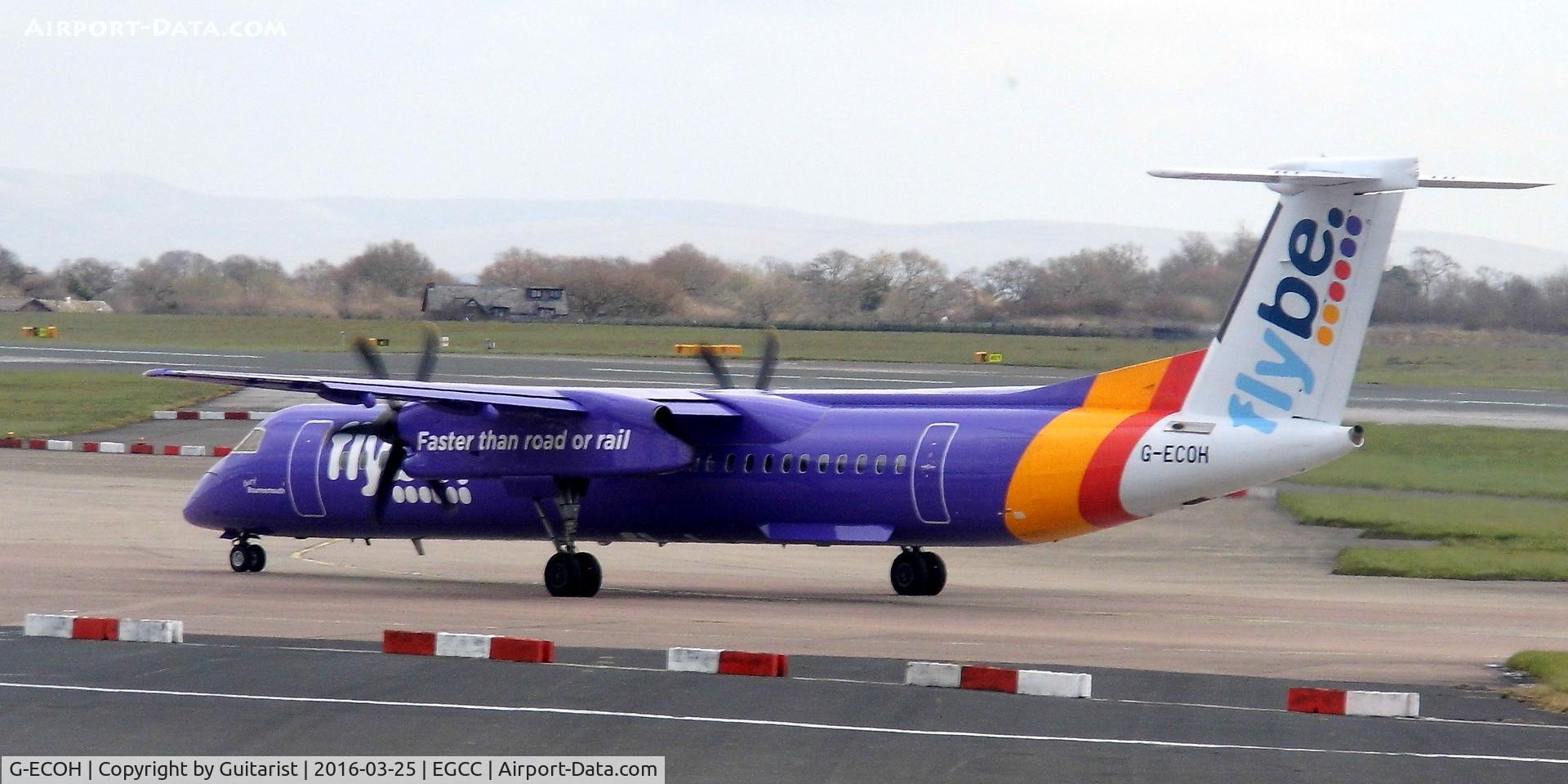 G-ECOH, 2008 De Havilland Canada DHC-8-402Q Dash 8 C/N 4221, At Manchester
