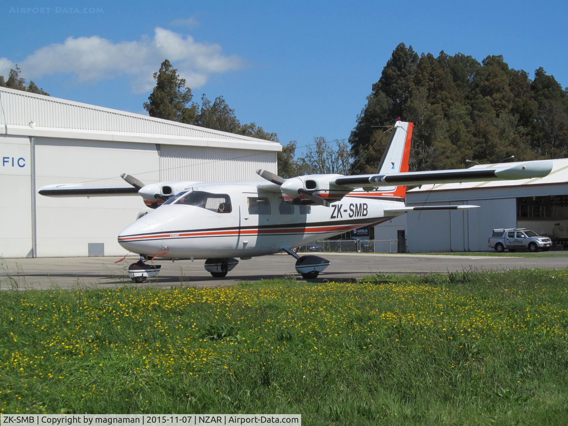 ZK-SMB, Partenavia P-68C C/N 308, at home base of Ardmore