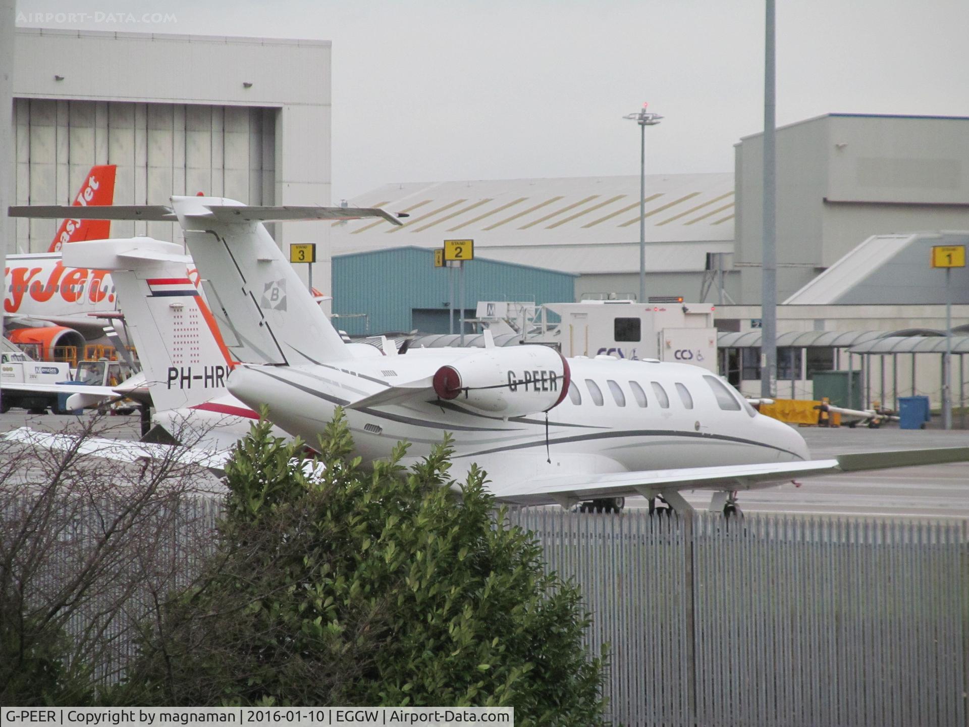 G-PEER, 2007 Cessna 525A CitationJet CJ2+ C/N 525A-0360, at luton