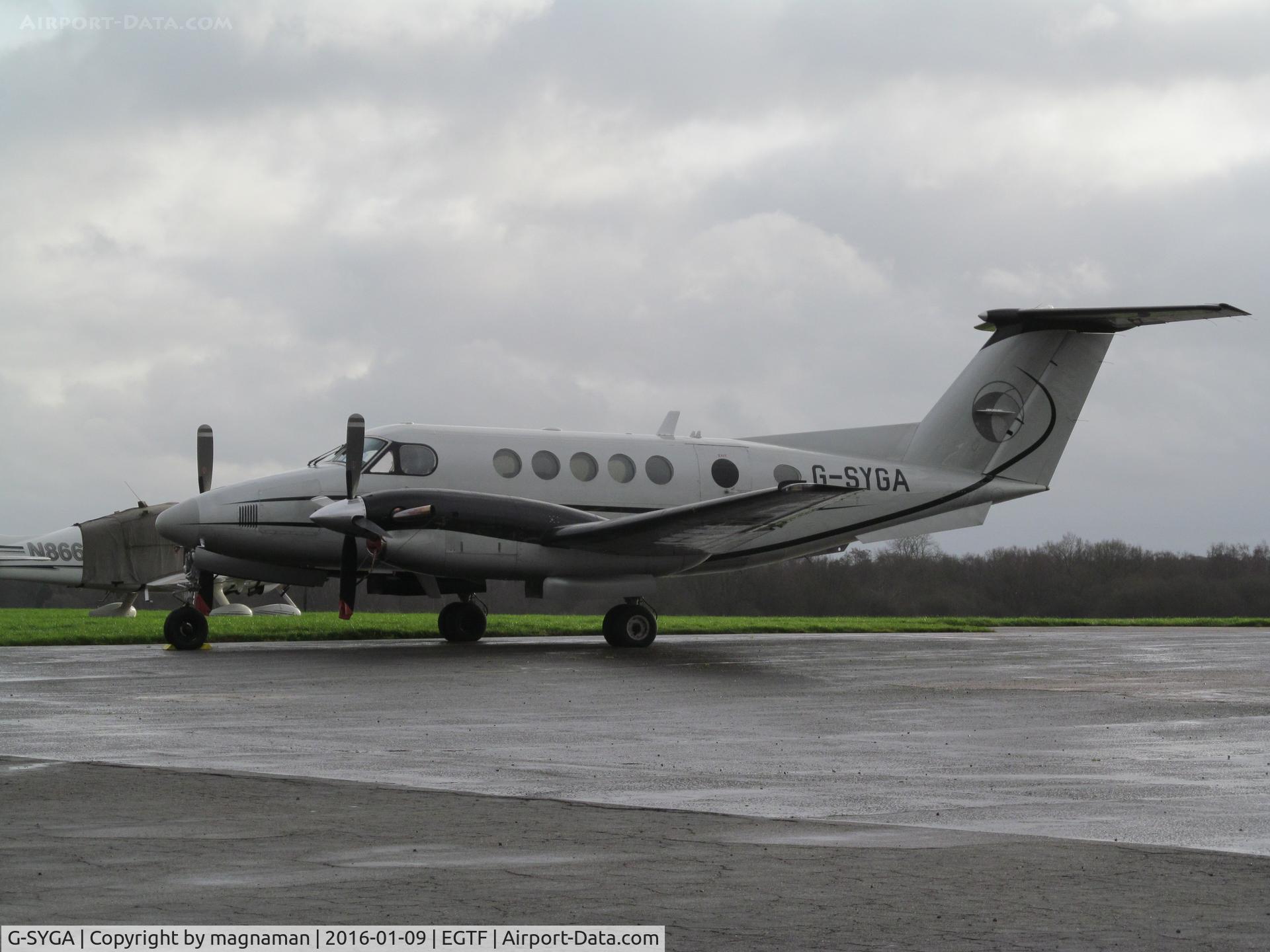 G-SYGA, 1982 Beech B200 Super King Air King Air C/N BB-1044, At home base - on a dull day!