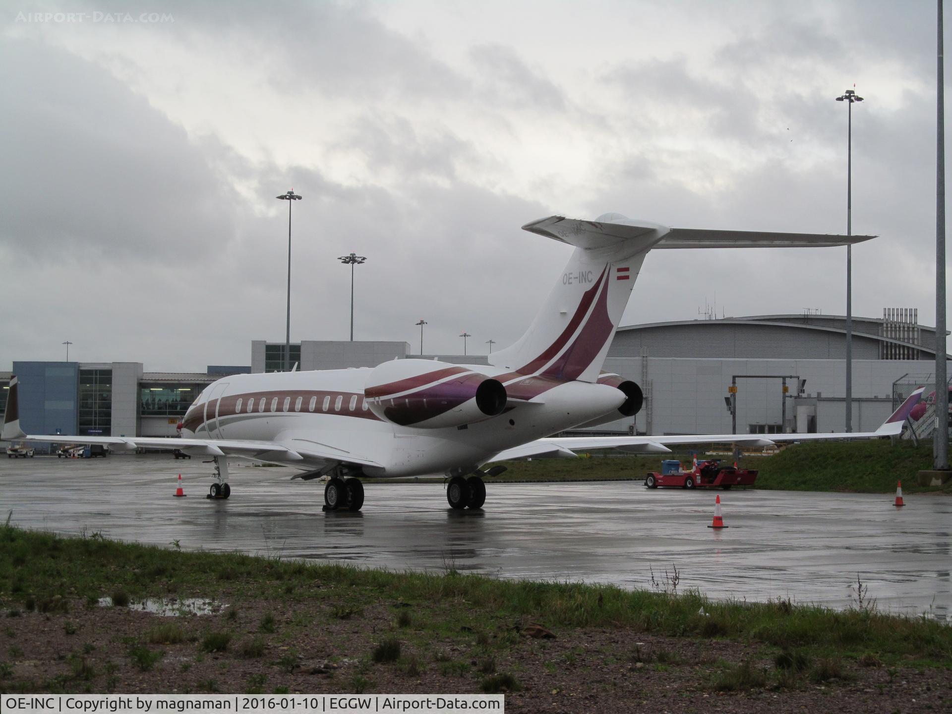 OE-INC, 2006 Bombardier BD-700-1A10 Global 5000 C/N 9168, Regular visitor to Luton