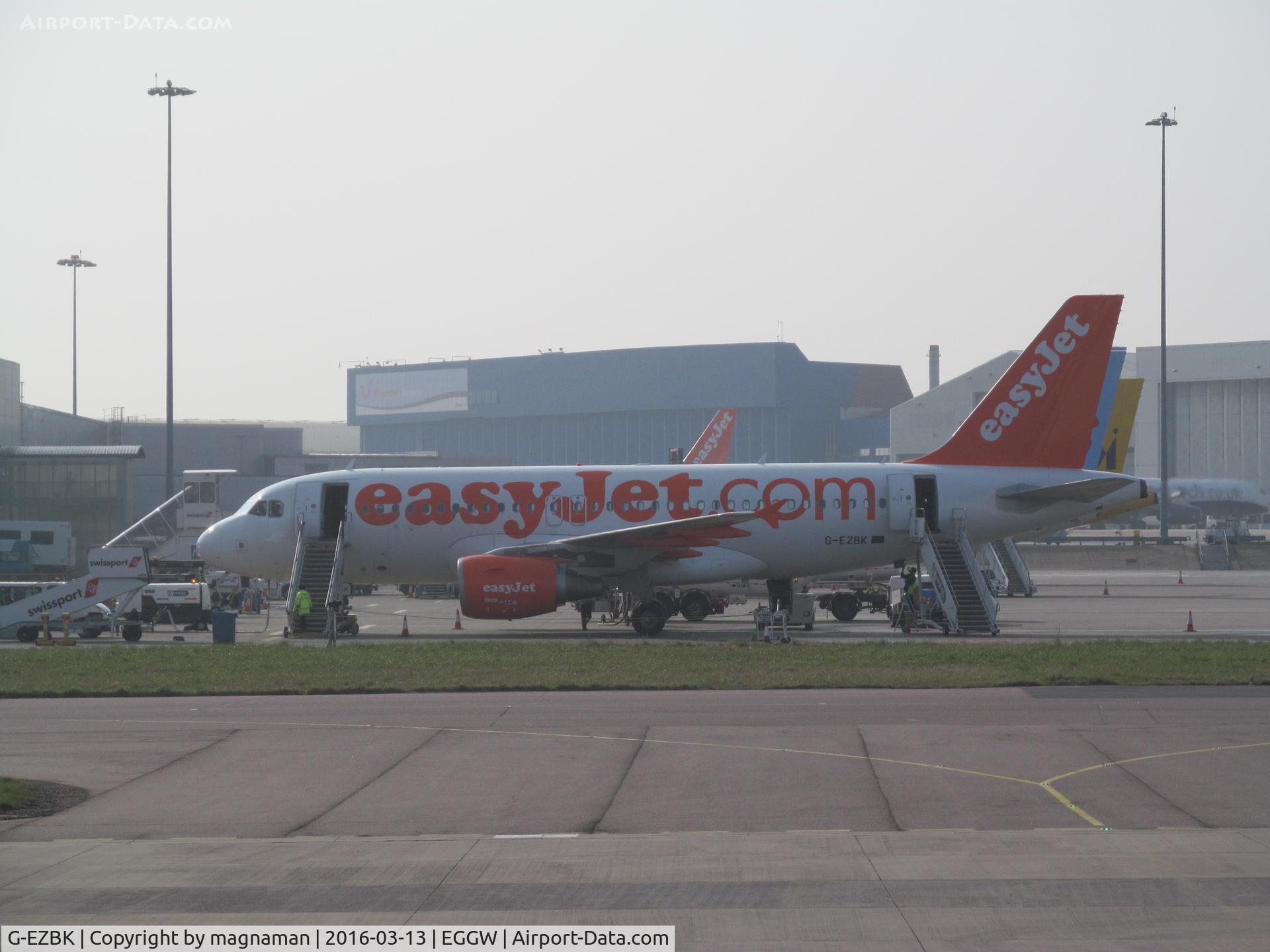G-EZBK, 2007 Airbus A319-111 C/N 3041, At Luton
