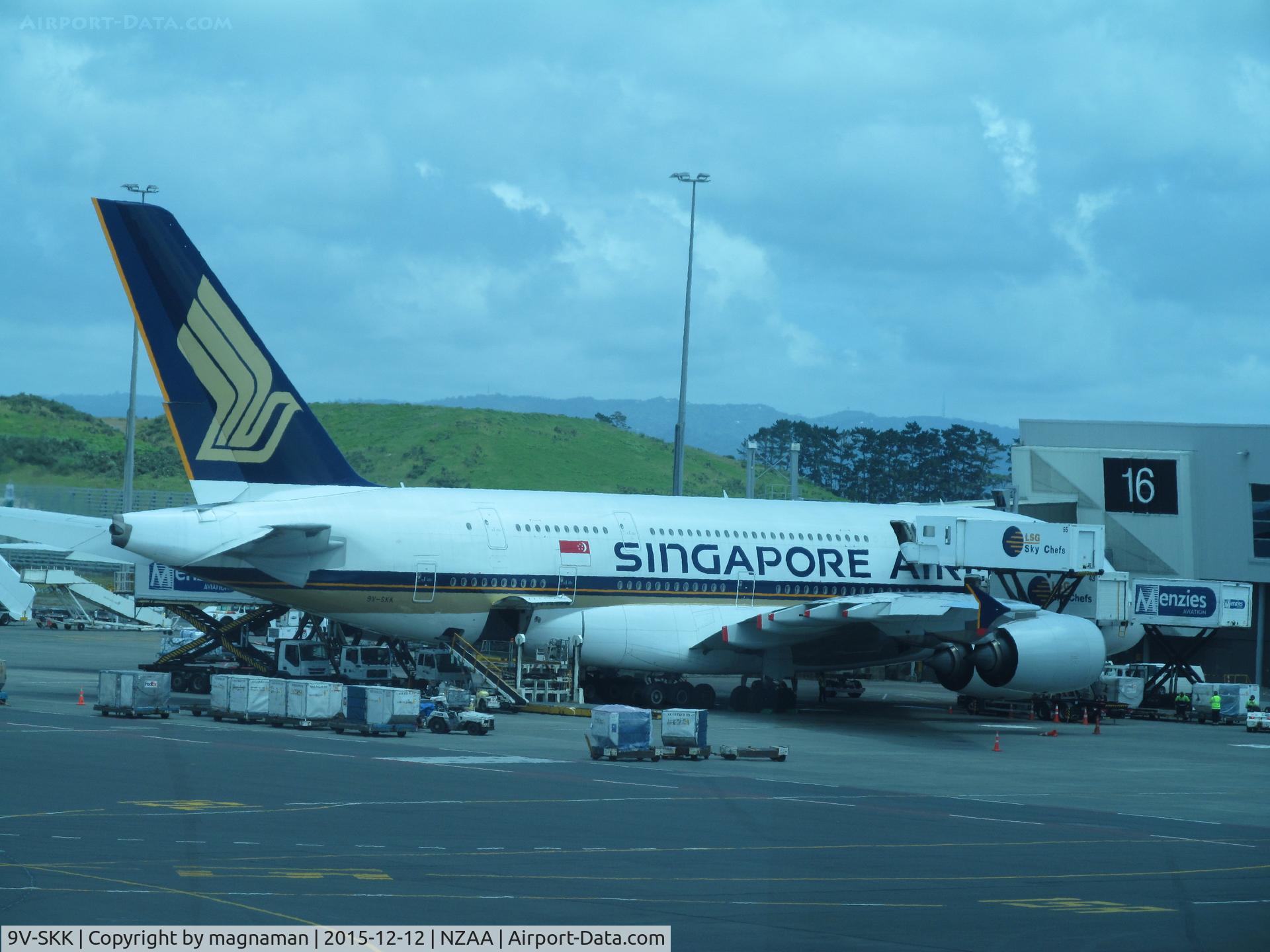 9V-SKK, 2009 Airbus A380-841 C/N 051, Seen from departure lounge