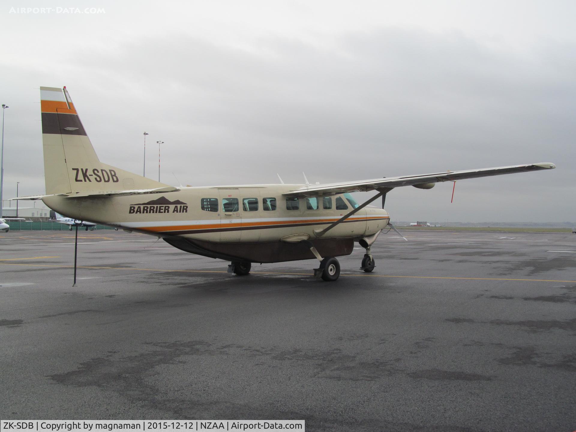 ZK-SDB, 2009 Cessna 208B Grand Caravan C/N 208B2089, On damp apron at AKL