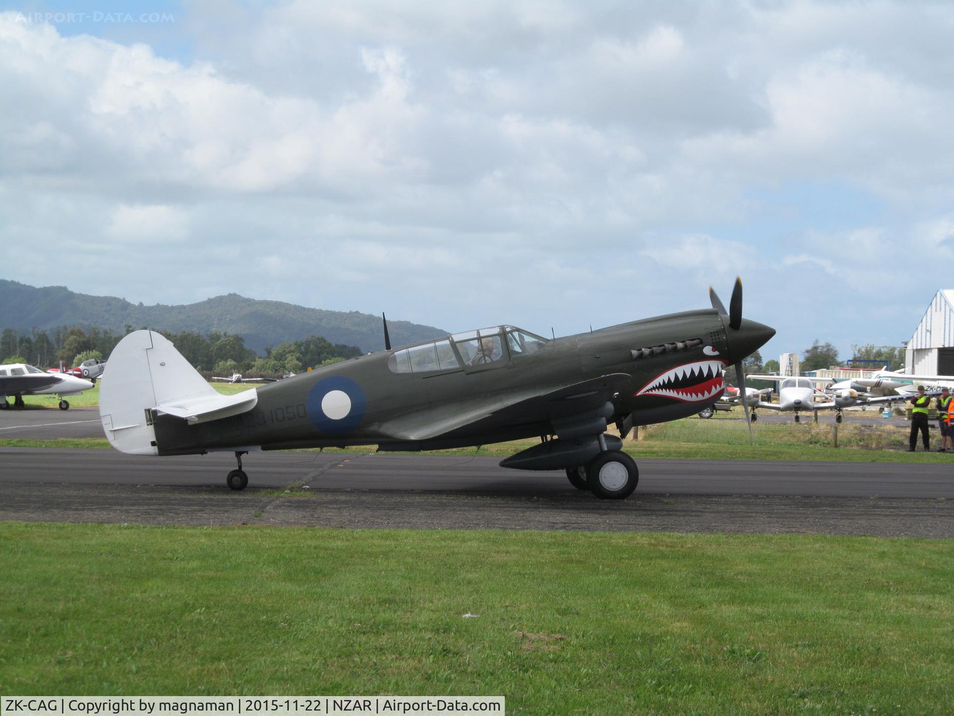 ZK-CAG, 1943 Curtiss P-40N Warhawk C/N 28492, At ardmore