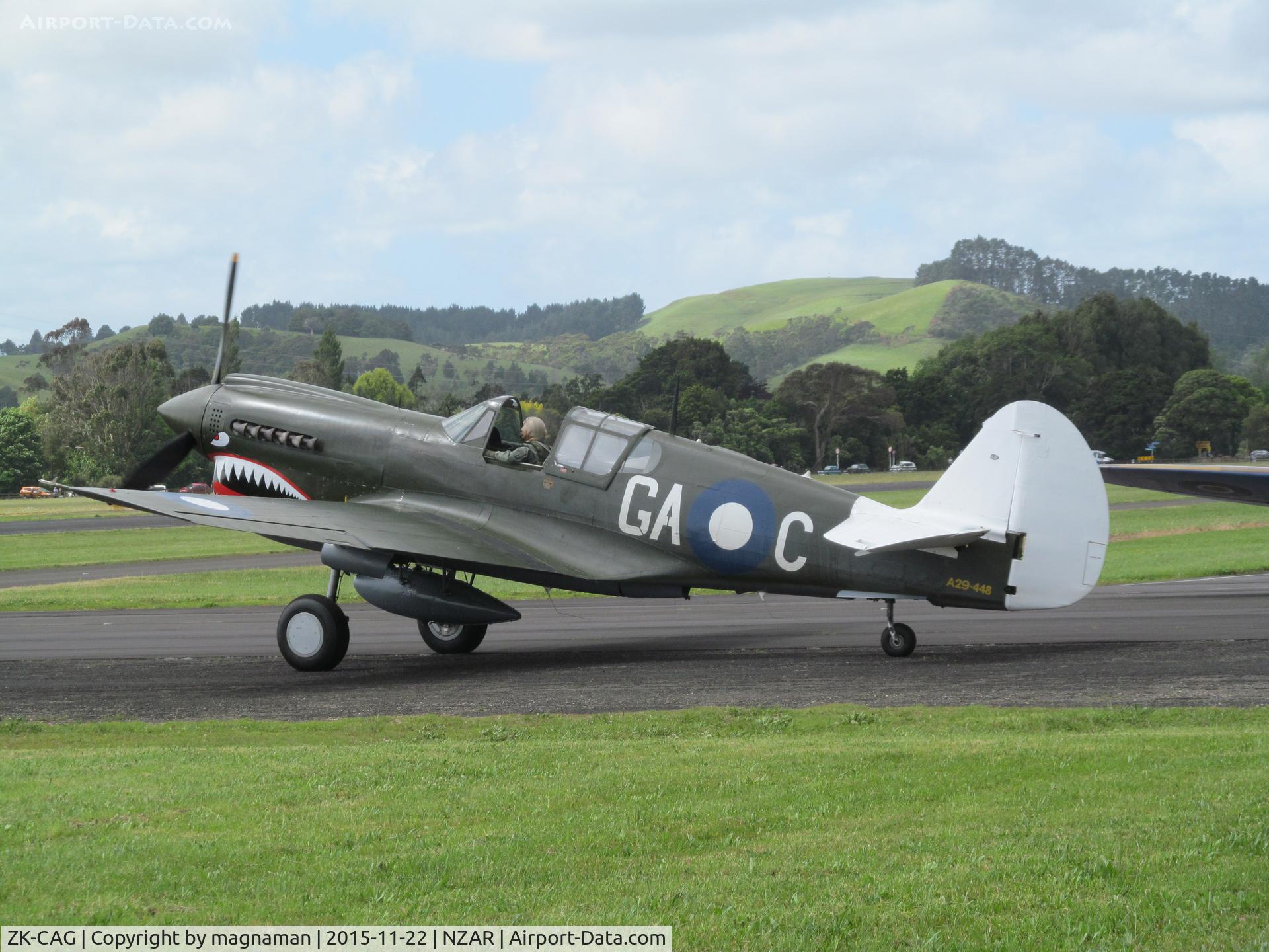 ZK-CAG, 1943 Curtiss P-40N Warhawk C/N 28492, At air day
